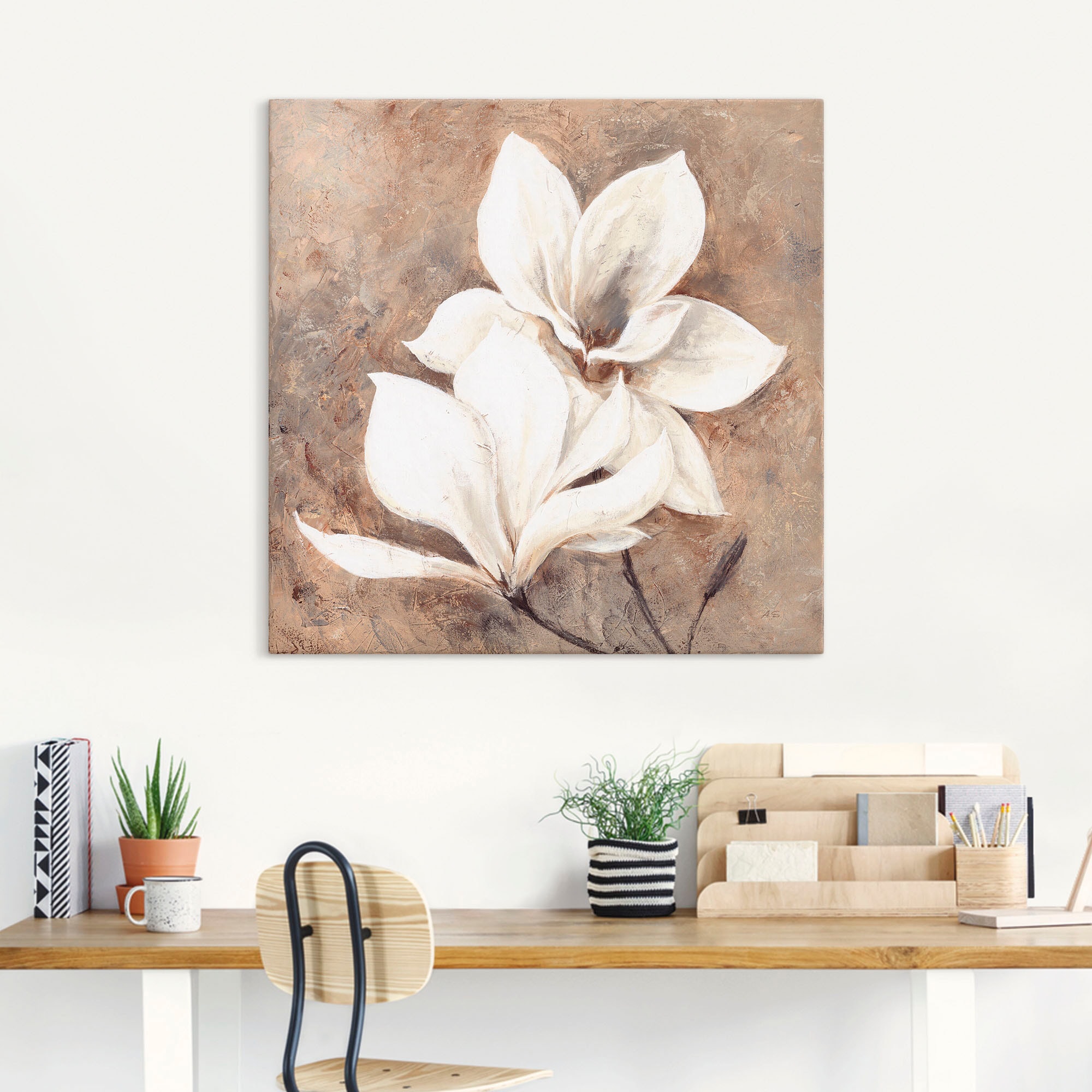 Artland Tableau sur toile »Klassische Magnolien« 1 cuis tlg. auf Holzrahmen gespannt