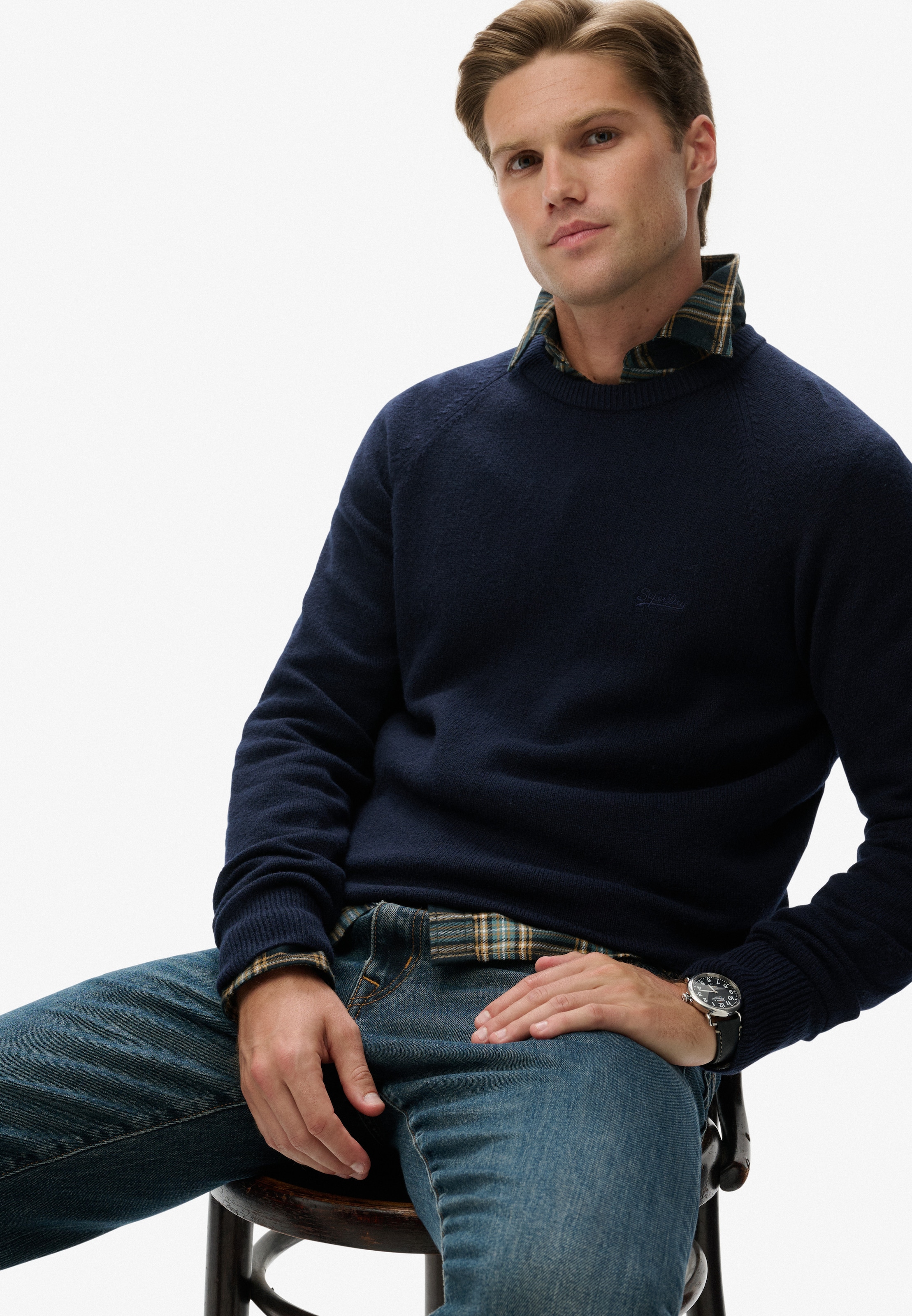 Superdry Strickpullover »WOOL BLEND JUMPER«