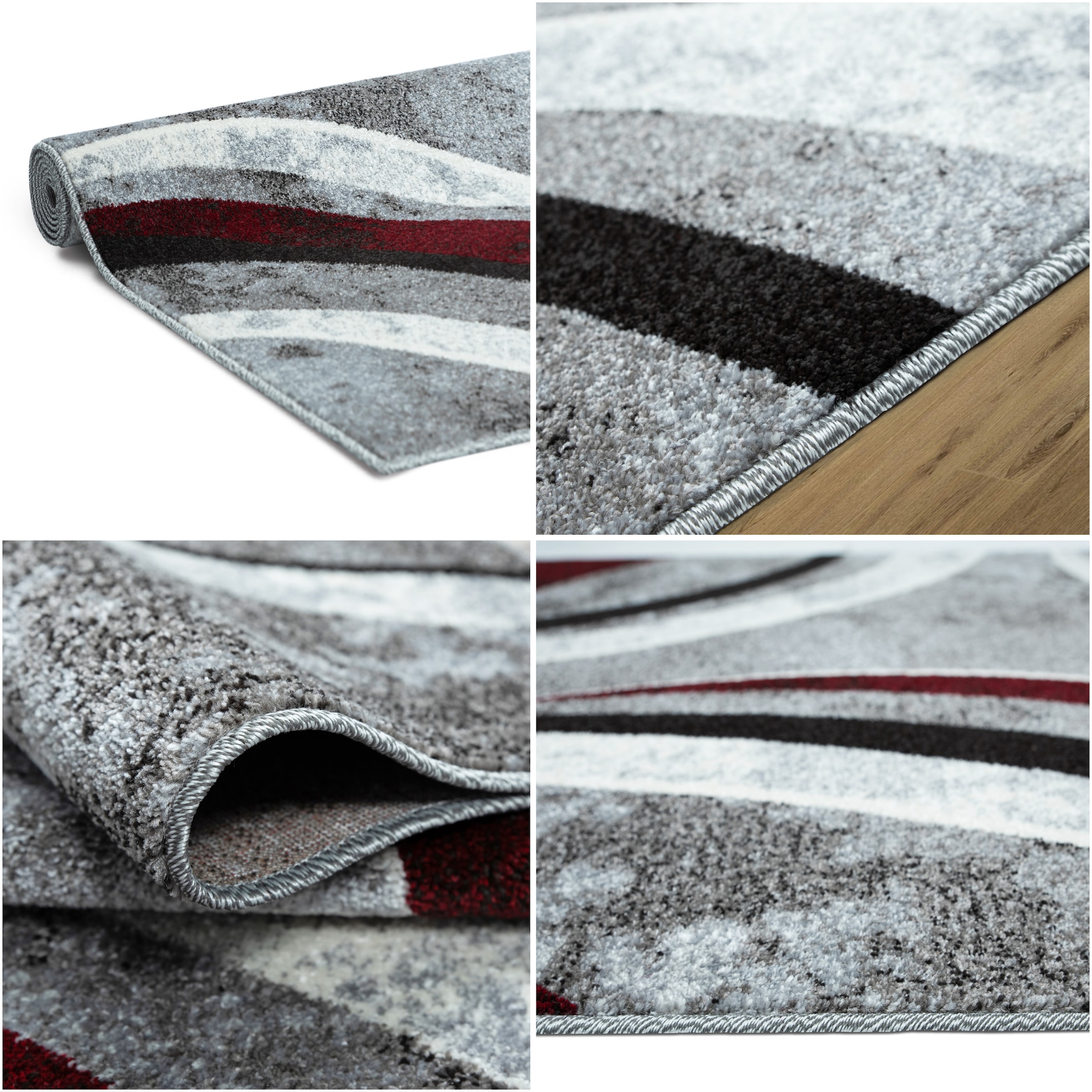 GOODproduct Tapis »Flow, geometrisches Design« Rectangulaire 9 mm Höhe graphique, abstrait, élégant, salon, chambre