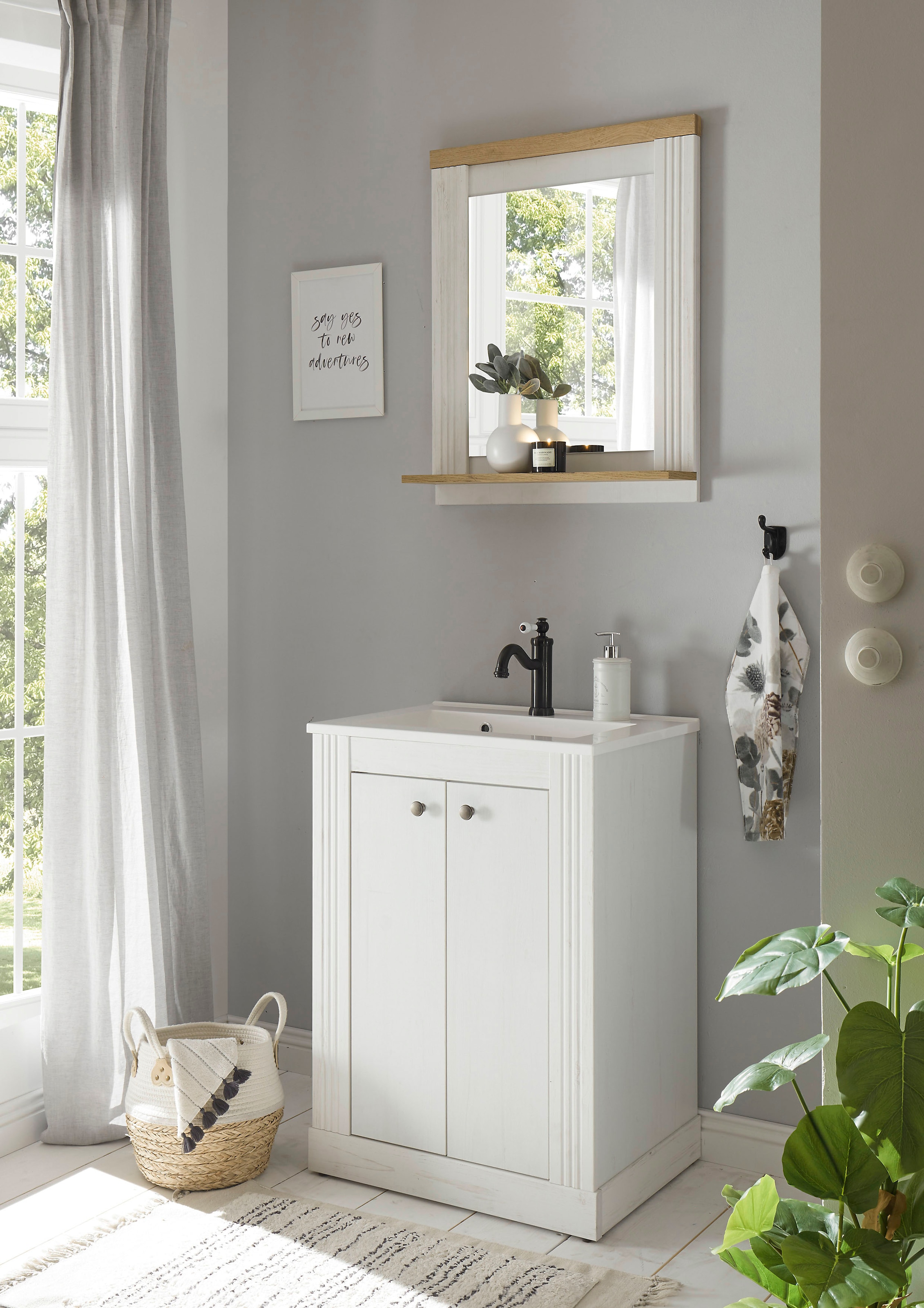 Home affaire Ensemble de meubles de salle de bain »WESTMINSTER, Bad im Landhausstil, 2-teiliges Badezimmer« 2 cuis tlg.