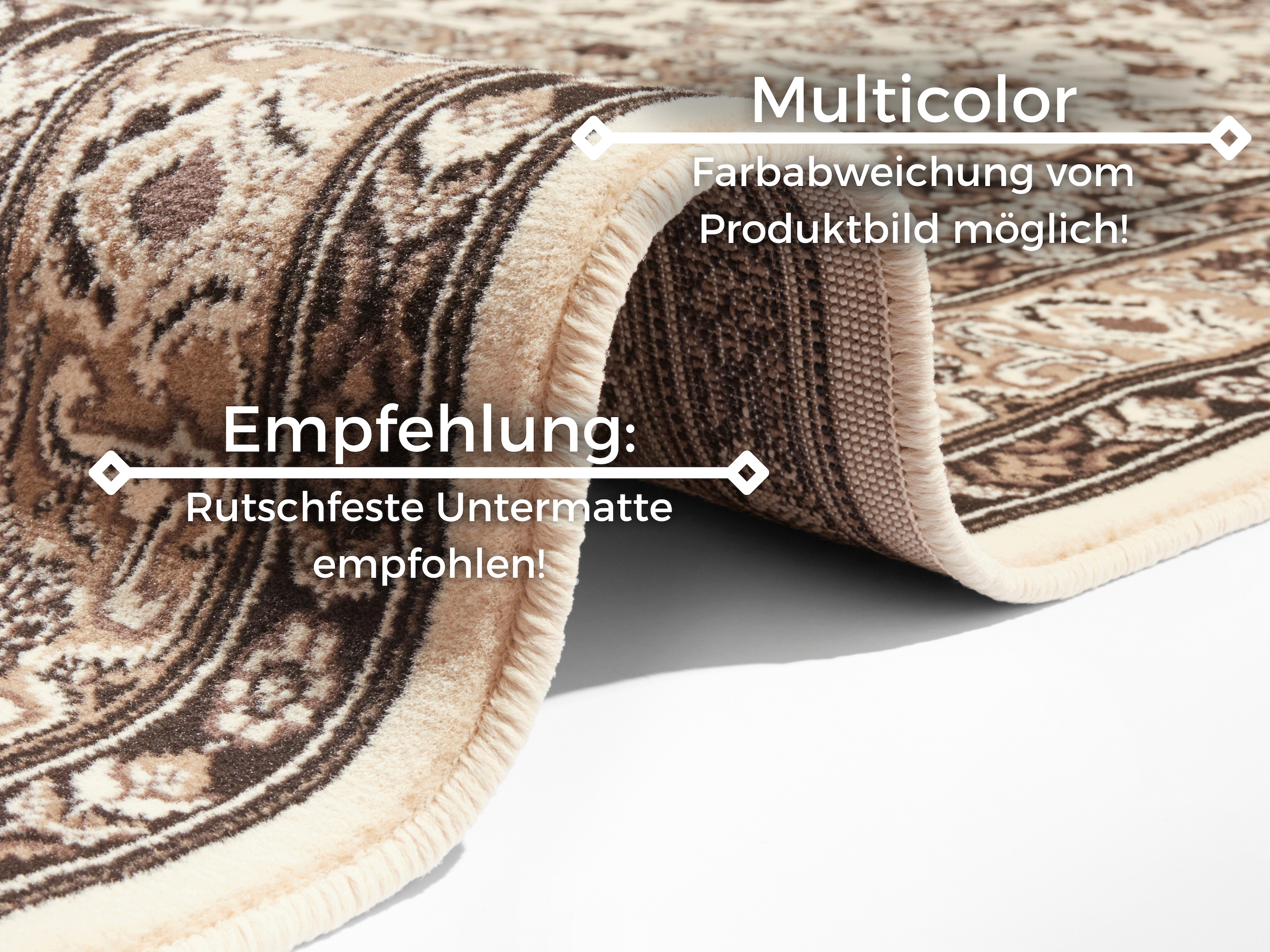 HANSE Home Teppich »Parun Täbriz« rechteckig 9 mm Höhe Kurzflor, Orient, Läufer, Vintage, Esszimmer, Wohnzimmer, Flur