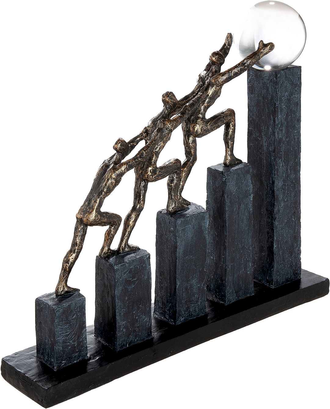 GILDE Skulptur »Skulptur Teamwork bronzefarben« Gemeinschaft Zusammenhalt Partnerschaft Symbolkraft Motivation