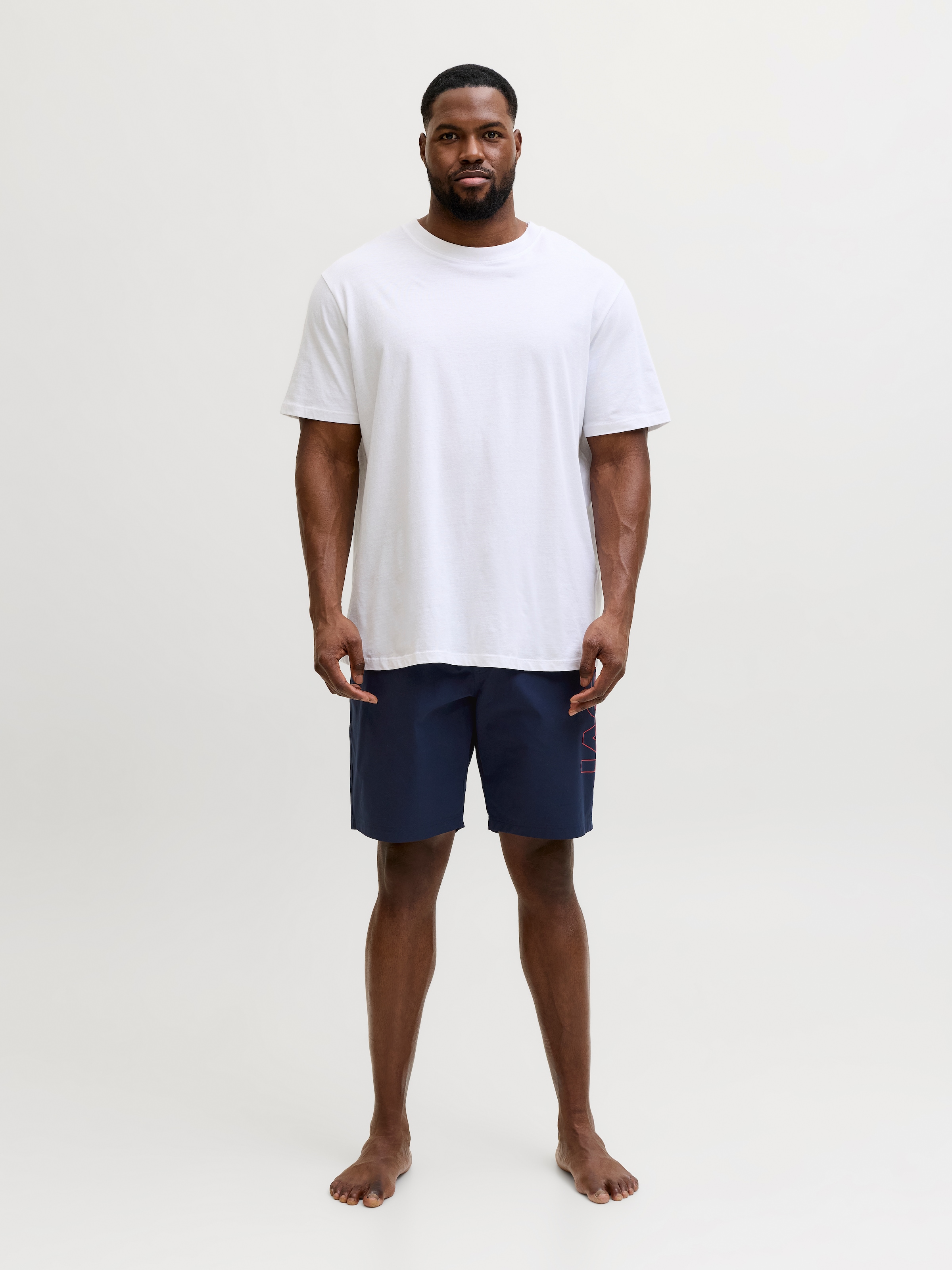 Jack & Jones PlusSize Short de bain »JPSTMAUI WAVE LOGO SWIM SHORTS SN PLS« Fibres synthétiques, avec ceinture élastique, coupe normale
