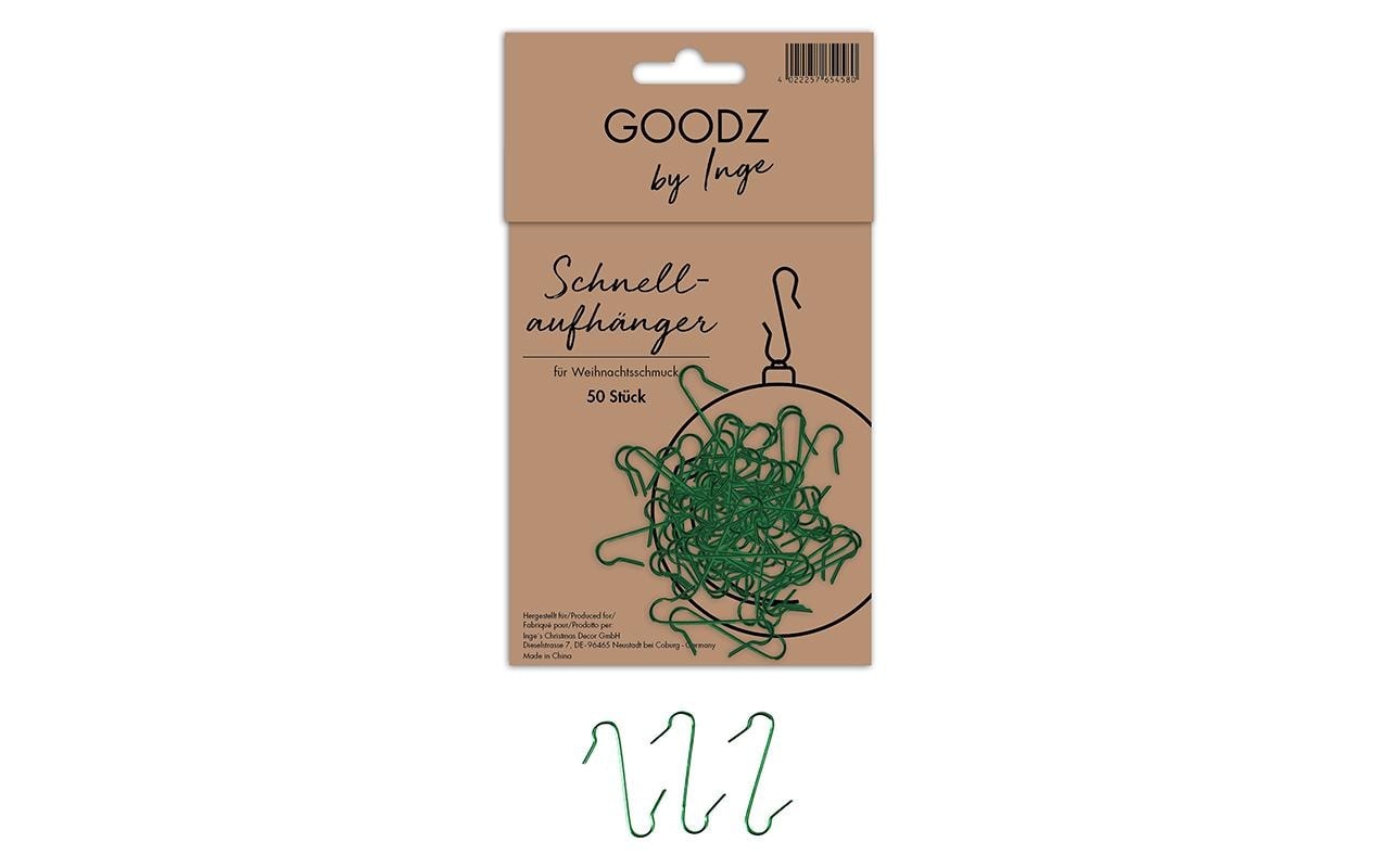   Décorations pour l'arbre de Noël »Holly & Jolly Schnellanhänger in S-Form 4 cm, 50 Stück«