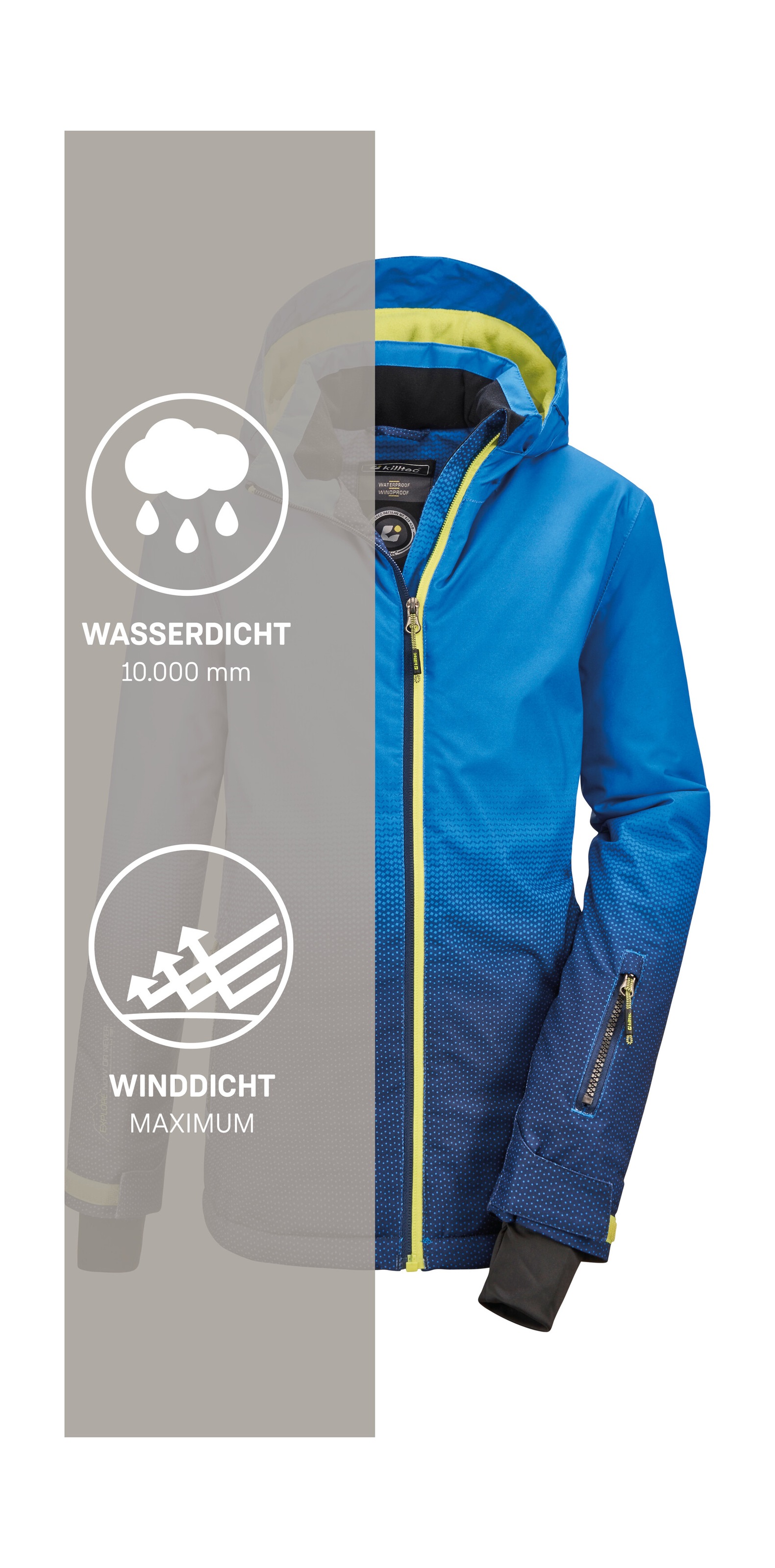 Killtec Outdoorjacke »Lynge BYS JCKT E« Wasserdichte Funktionsjacke mit Schneefang und coolem Design