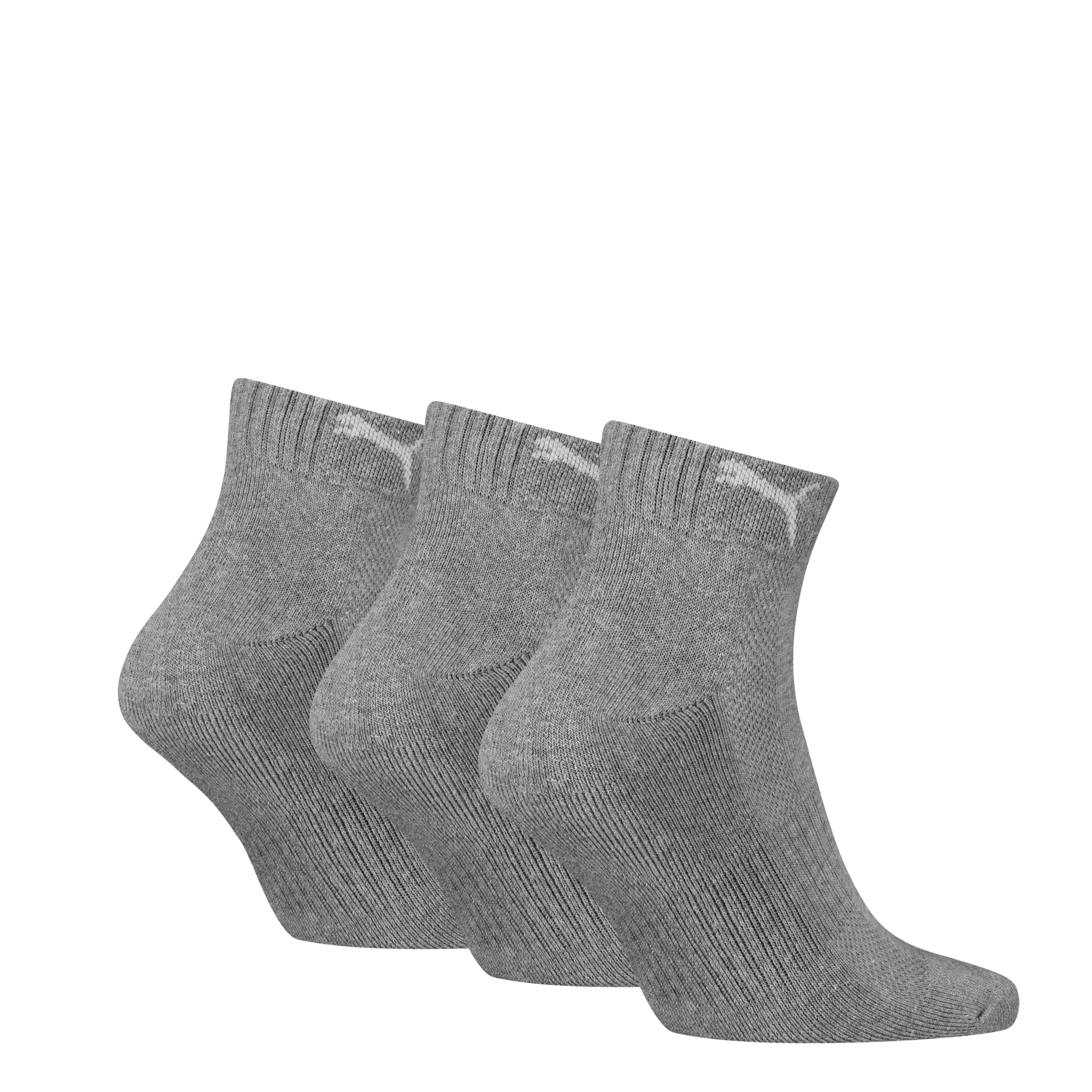 PUMA Chaussettes courtes »PUMA UNISEX CUSHIONED QUARTER 3P« 3 Paar, 3 Couple tlg. mit eingestricktem Logo im Bund