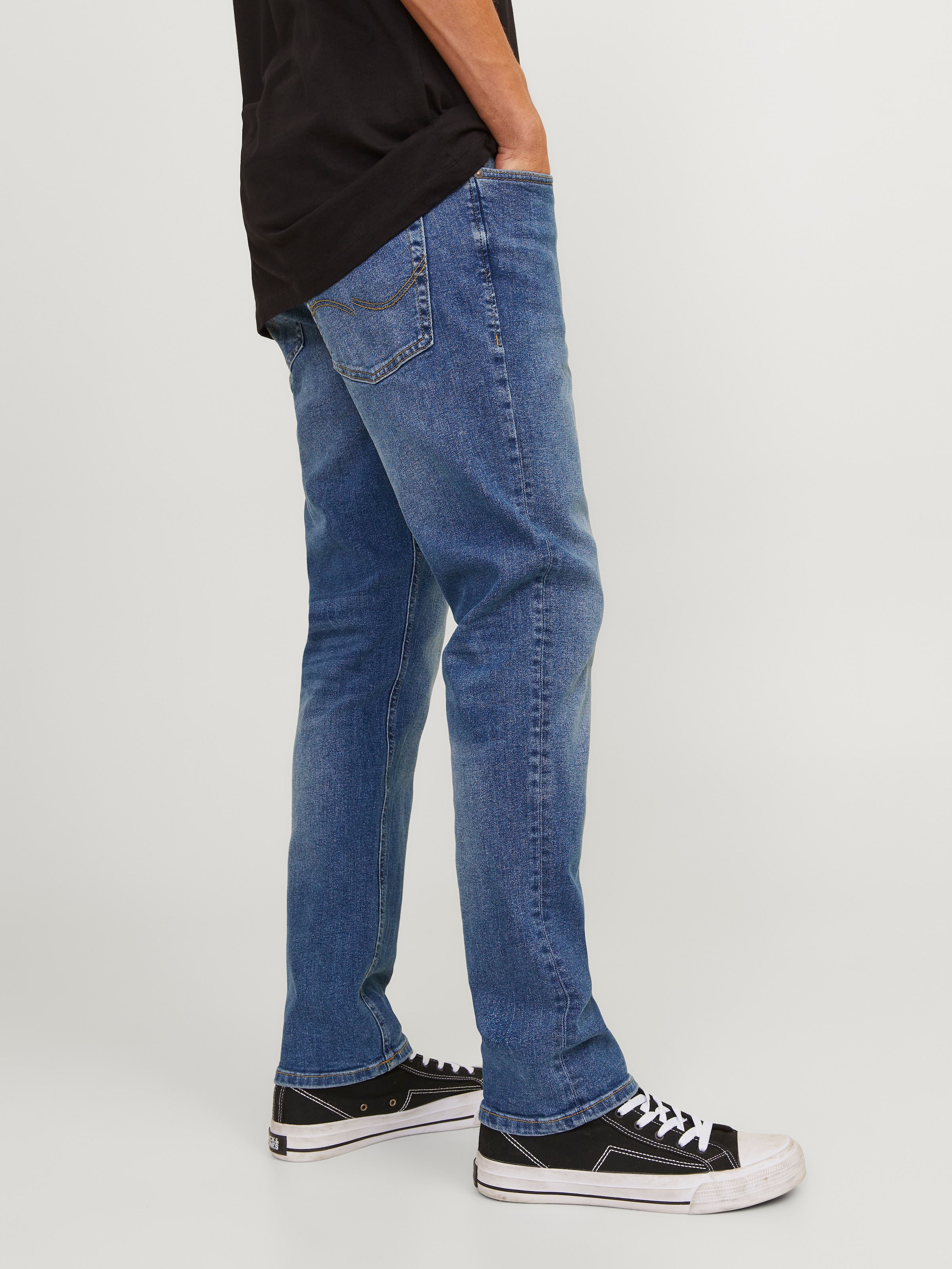 Jack & Jones Slim-fit-Jeans »JJIGLENN Jeans mit schmaler Beinform und Stretch für Komfort«, Denim/Jeans, modisch, slim fit, Baumwollmischung
