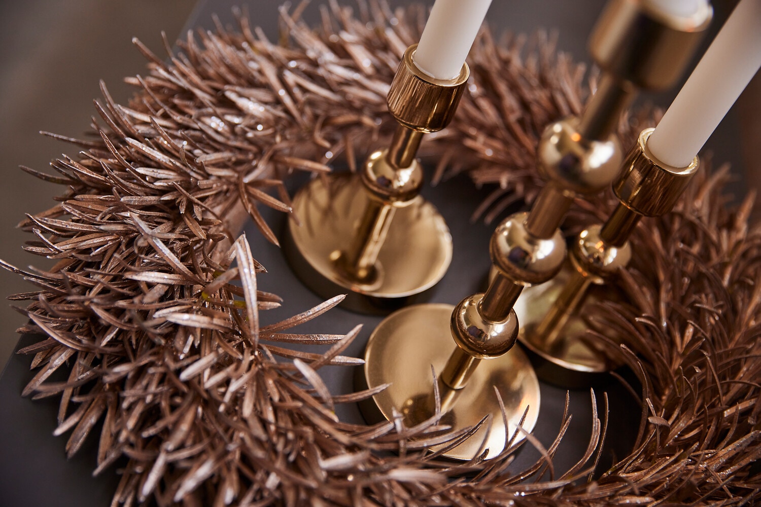 LeGer Home by Lena Gercke Dekokranz »Marica, Weihnachtsdeko« Kranz in goldfarbener Optik, Türkranz, Ø ca. 43 cm