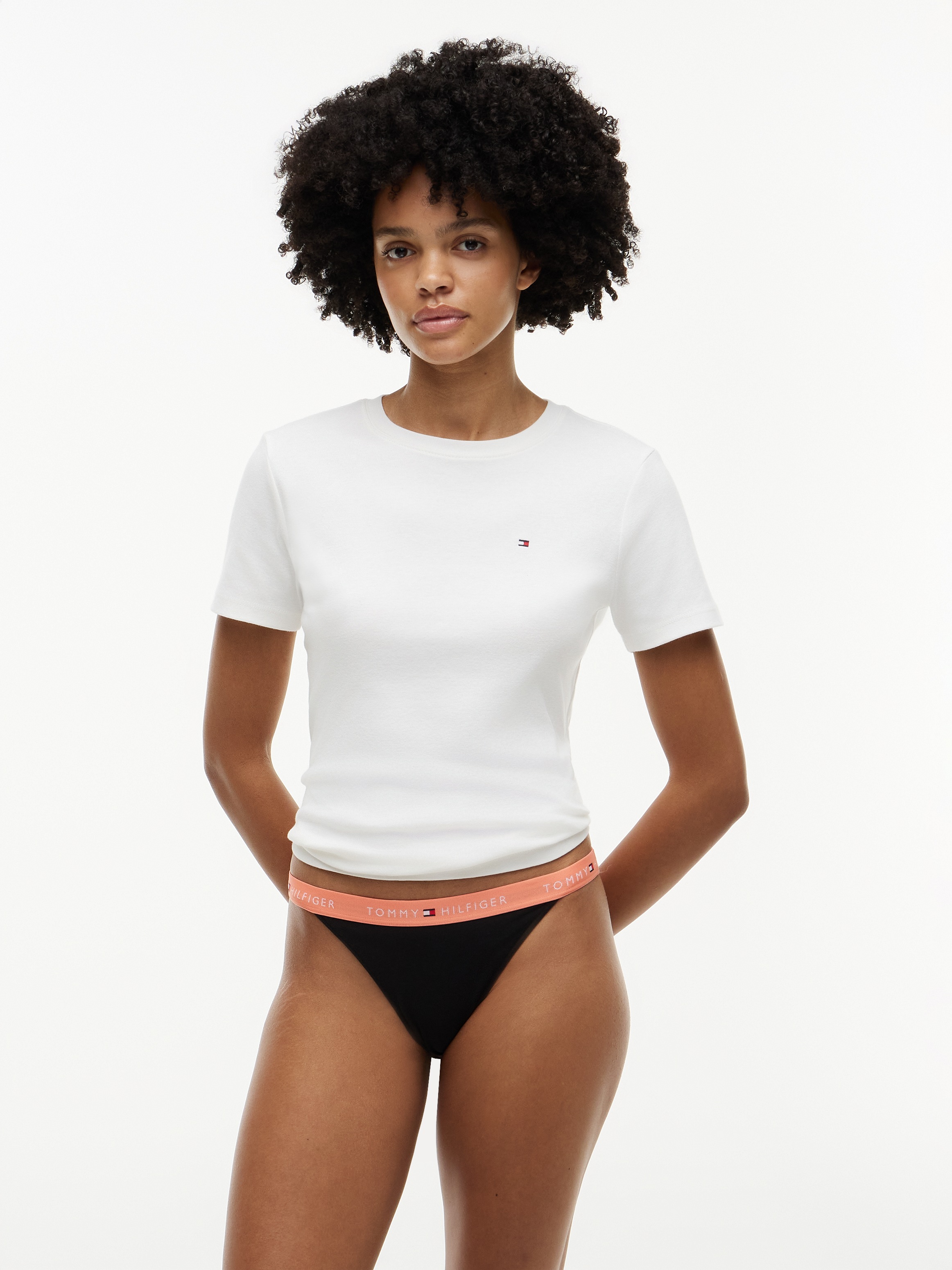 Tommy Hilfiger Underwear Tanga 3 cuis coupe ajustée avec ceinture élastique