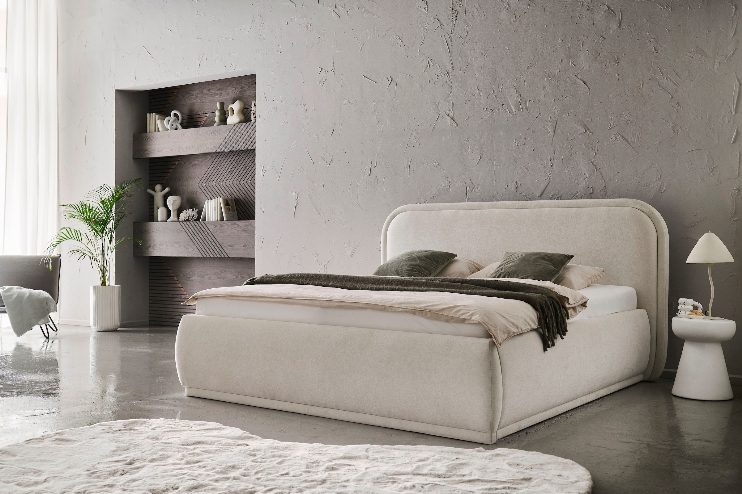 meise.möbel Lit rembourré »SOMA erhältlich in den Breiten 160 & 180cm, wahlweise mit Bettkasten« disponible en plusieurs couleurs