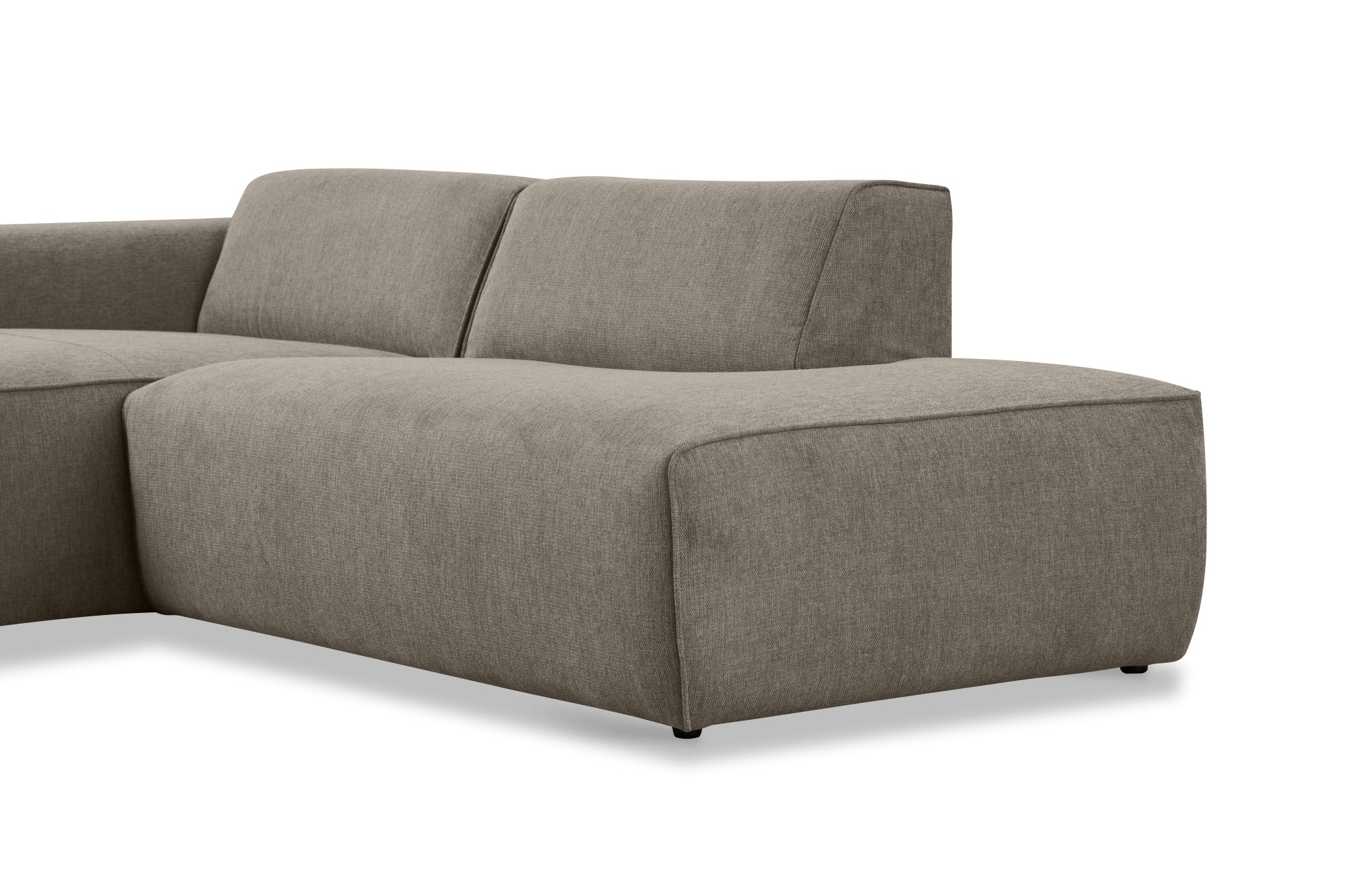 Home affaire Ecksofa »Noord mit Kedernaht, Breite 227 cm, L-Form« Cord, Struktur, Webstoff, mit Wellenunterfederung, Massivholzrahmen