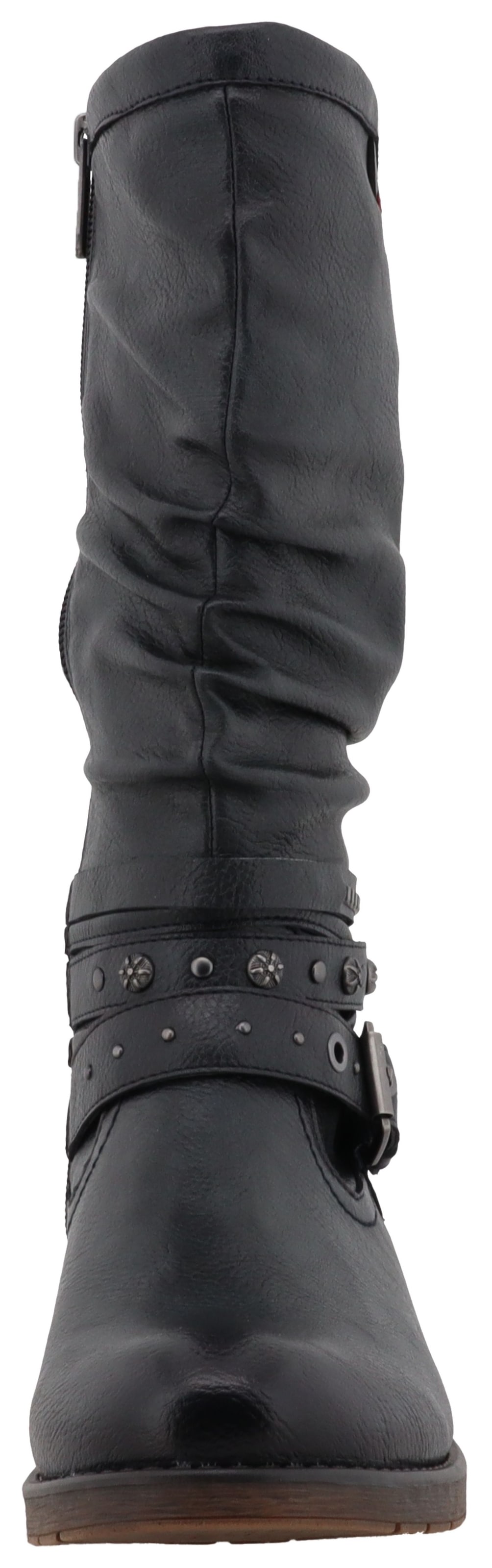 Mustang Shoes Bottes d'hiver »Elfi«  bottes avec lanières décoratives et talon bloc