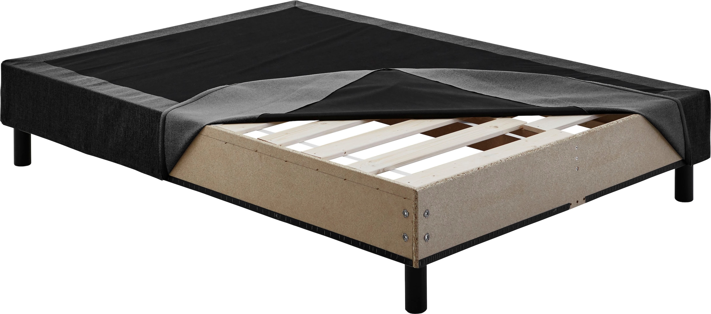 ATLANTIC home collection Lit de boxe »Happy« sans tête de lit, avec surmatelas, avec ou sans literie au choix