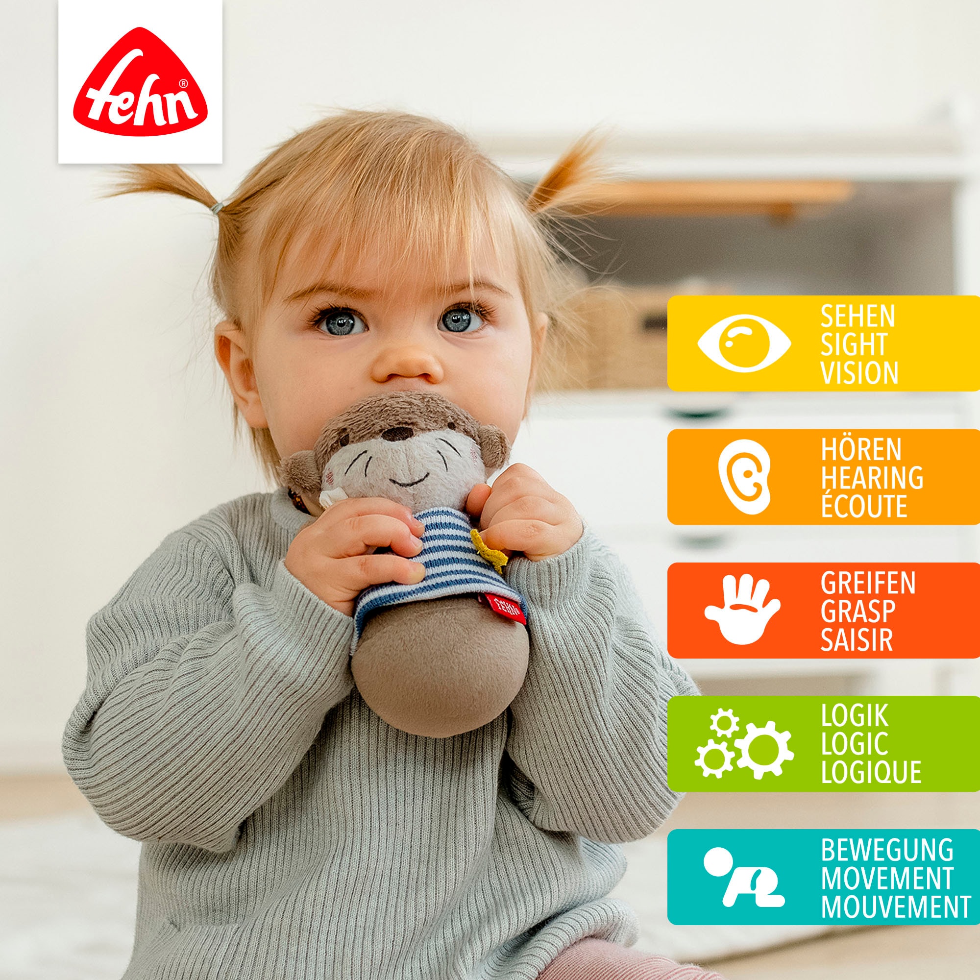 Fehn Greifspielzeug »Otter Theo, Mini-Stehauf Otter«