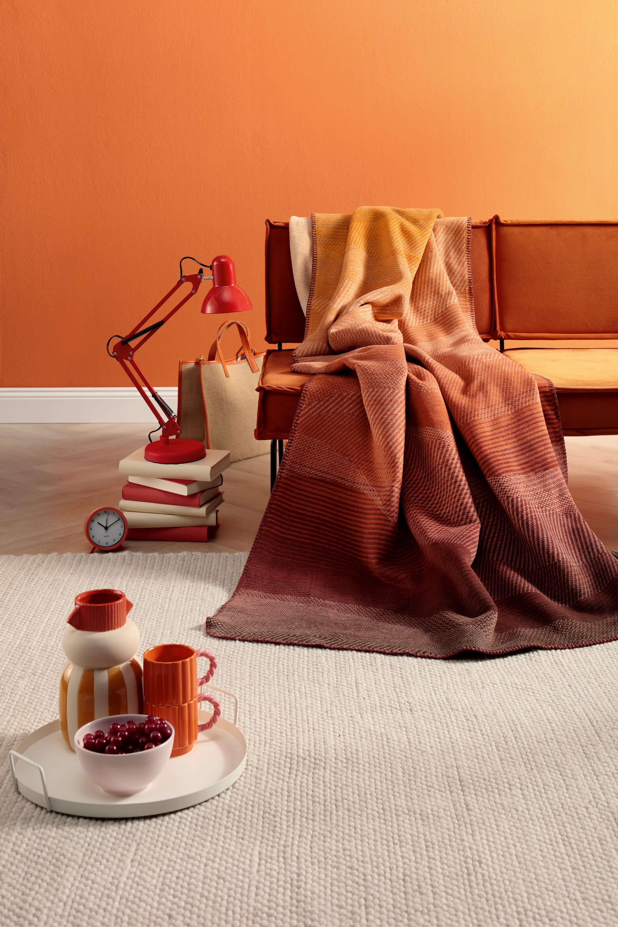 Biederlack Couverture d'intérieur »Sunset Drift« mit Zierstich