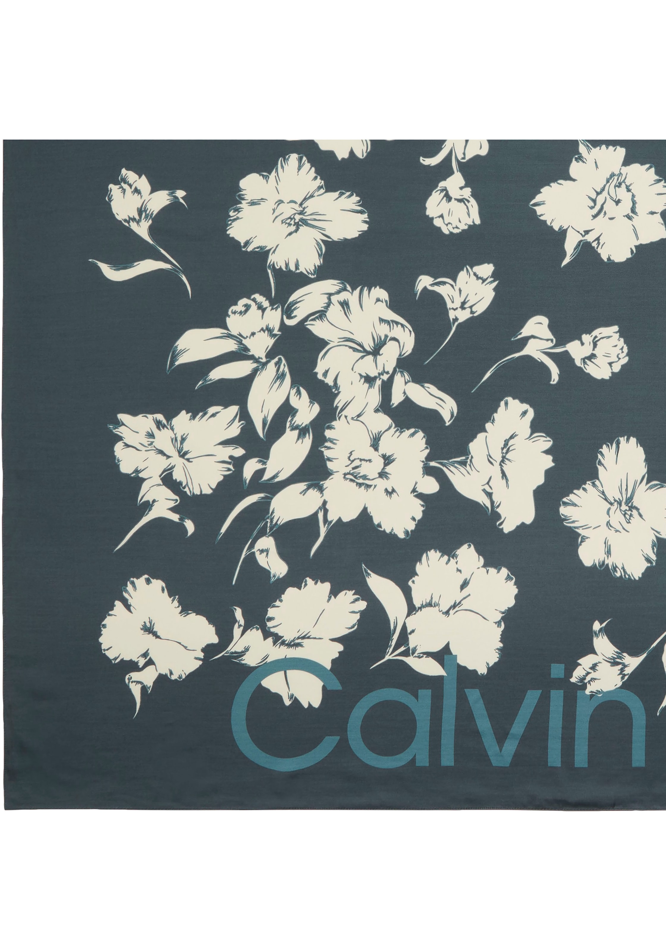 Calvin Klein Foulard de mode »ALLOVER FLORAL SQUARE SCARF« Mit Blumenmuster für einen schicken Auftritt