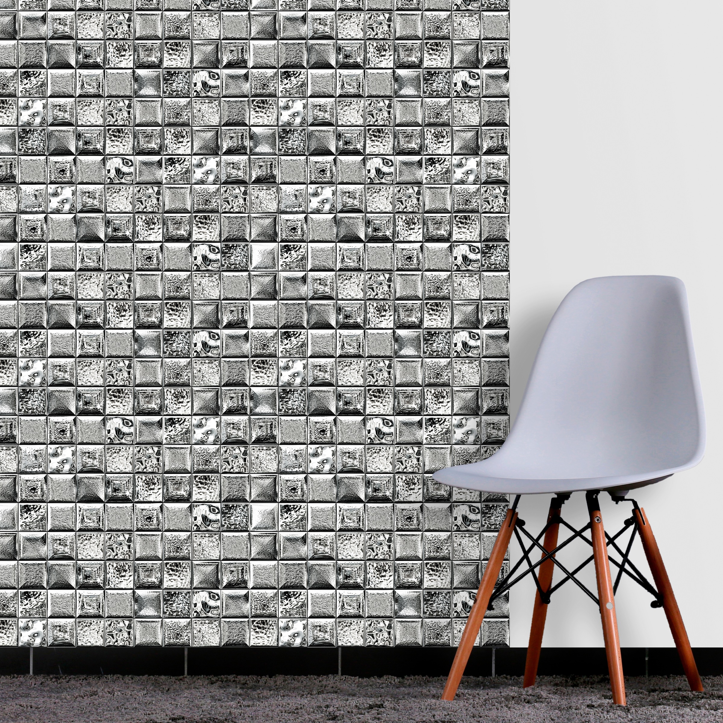 queence Papier peint vinyle »Tobi« Aspect pierre | Effets d'abrasion | couleurs unies | faire le ménage | imprimé | minimaliste 90x250cm, selbstklebend, kinderleichte Anbringung, , Sticker