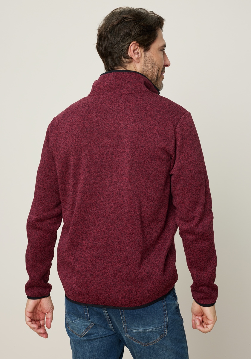 Man's World Fleecepullover , mit hoch geschlossenem Ausschnitt, melierte Optik, sportlicher Stil
