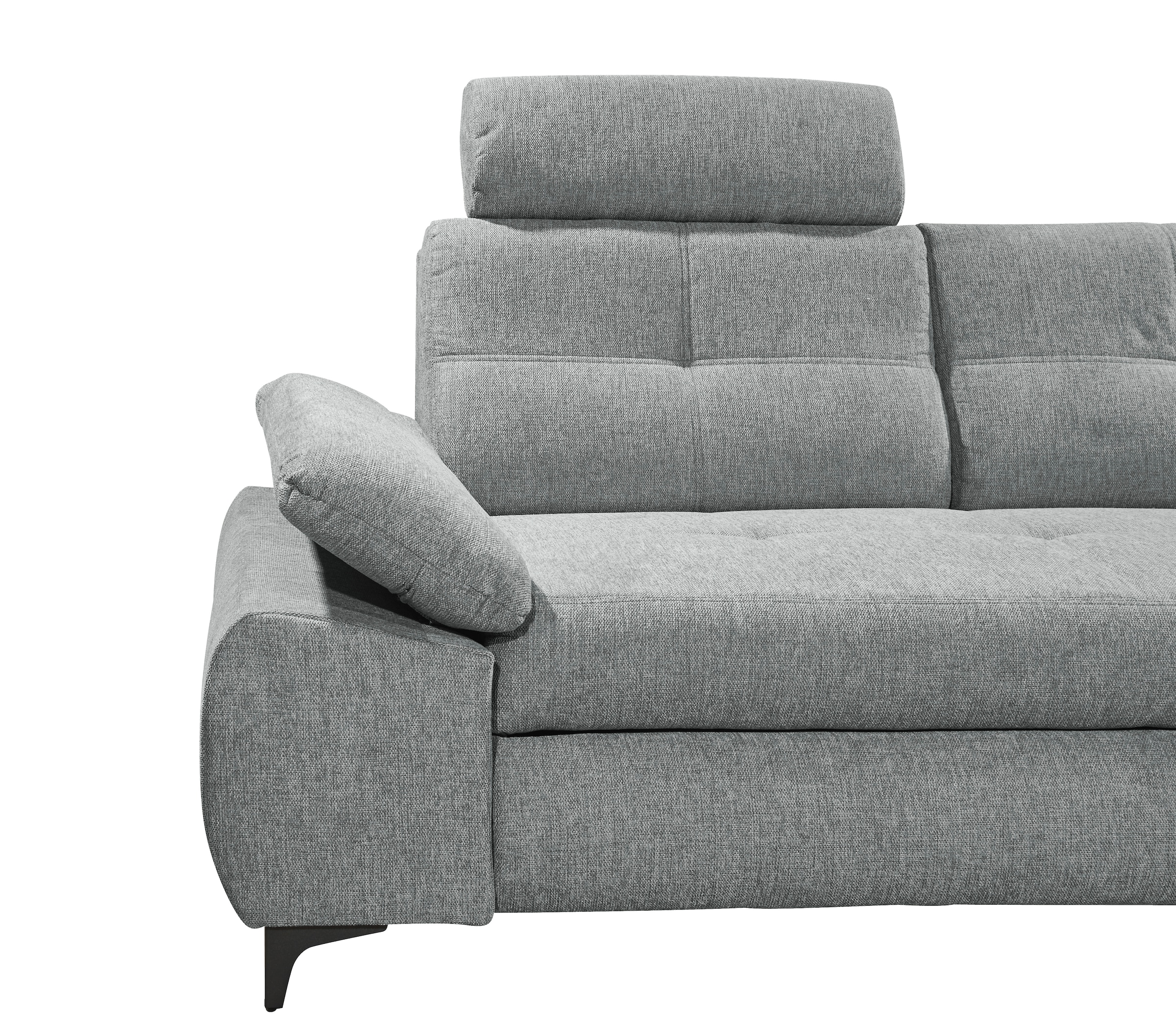 ED EXCITING DESIGN Canapé d'angle »Altona L-Form« mit Bettfunktion, Bettkasten, Armteilverstellung & Kopfstützen