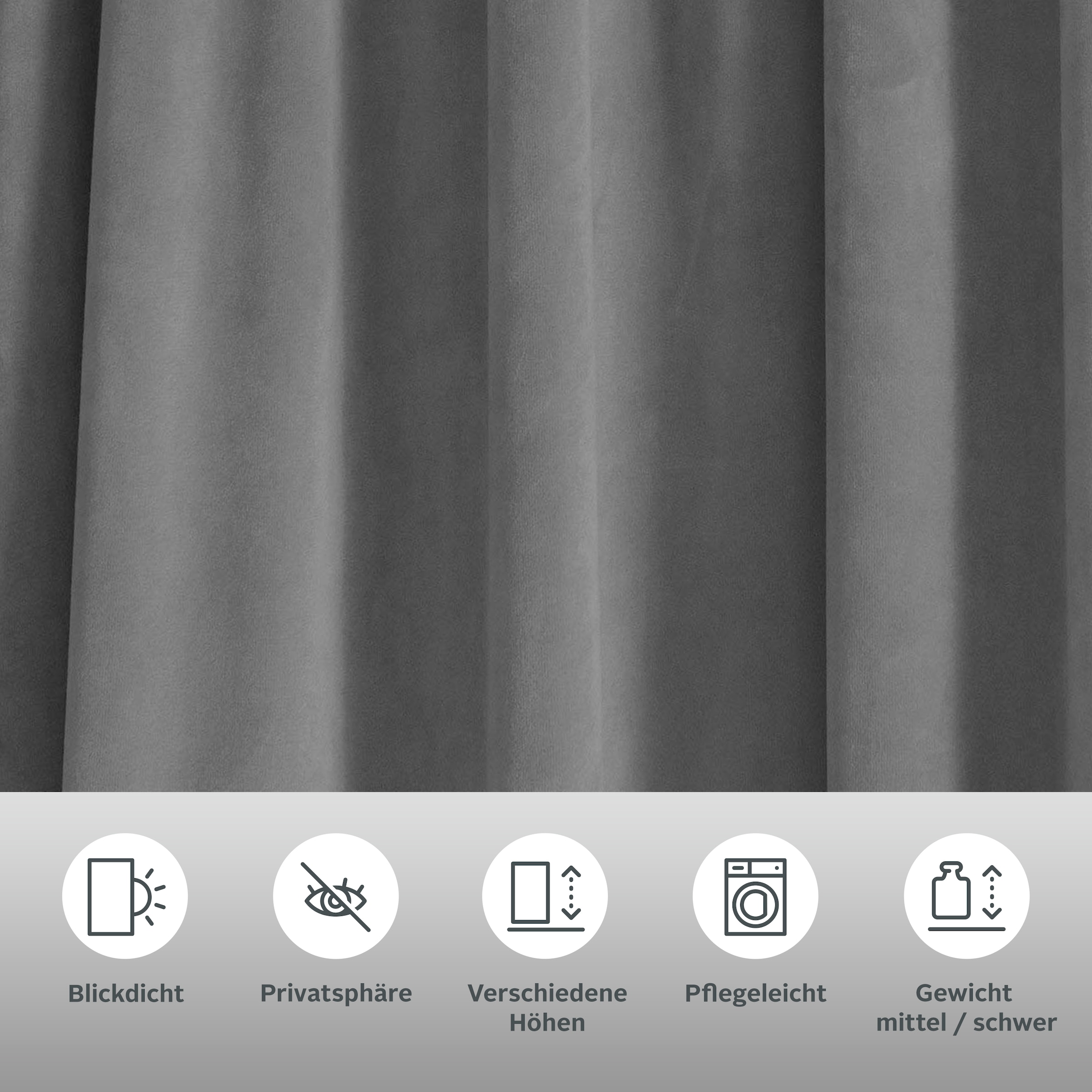 LeGer Home by Lena Gercke Rideau »Samt Ladina« Bande multifonctionnelle 1 cuis tlg. blickdicht, gewebt, verschiedene Grössen, Bestseller