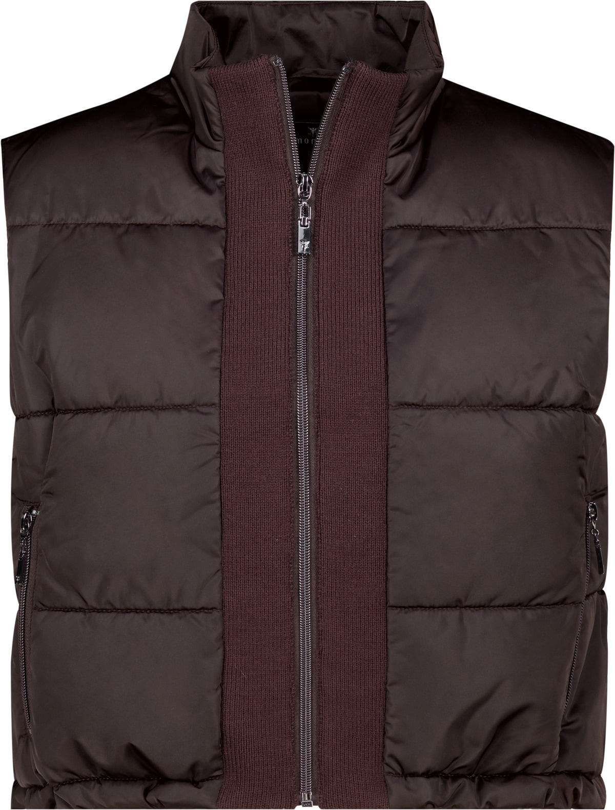 Monari Gilet matelassé »Weste Basic Strickdetail« coupe régulière avec col montant