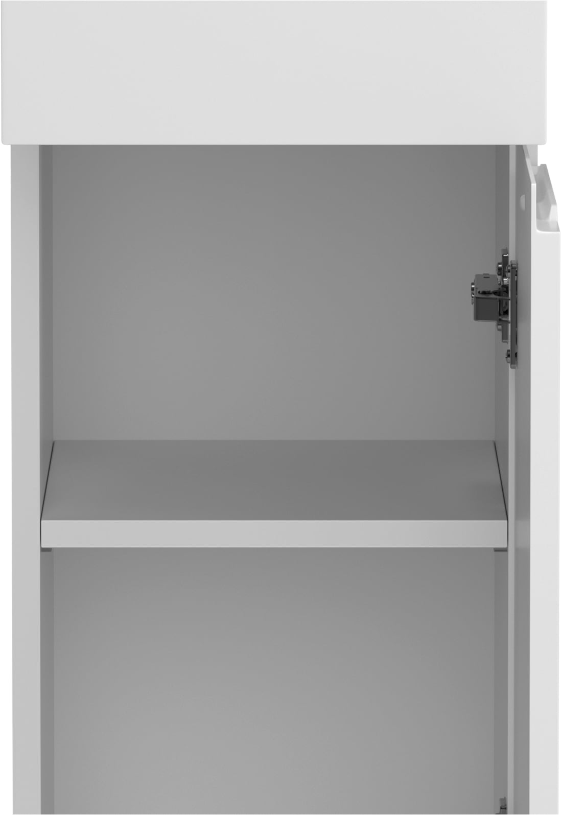 welltime Armoire basse »CABO, gedämpfte Scharniere, Softclose-Auszug« blanc mat, design sans poignées, réversible