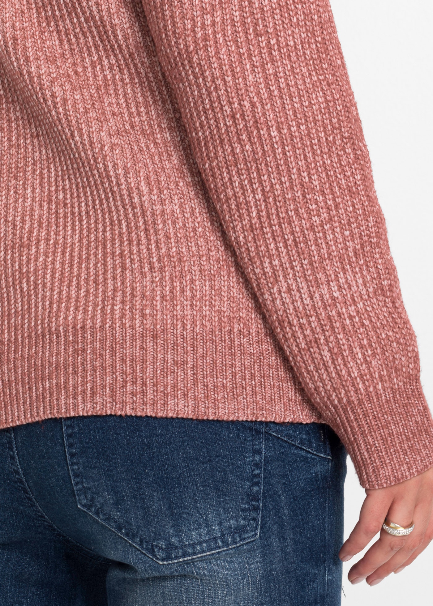 bonprix Pull en tricot »Pullover mit Knöpfen« aus Polyester, mit Knopfverzierung, Oversize-Passform