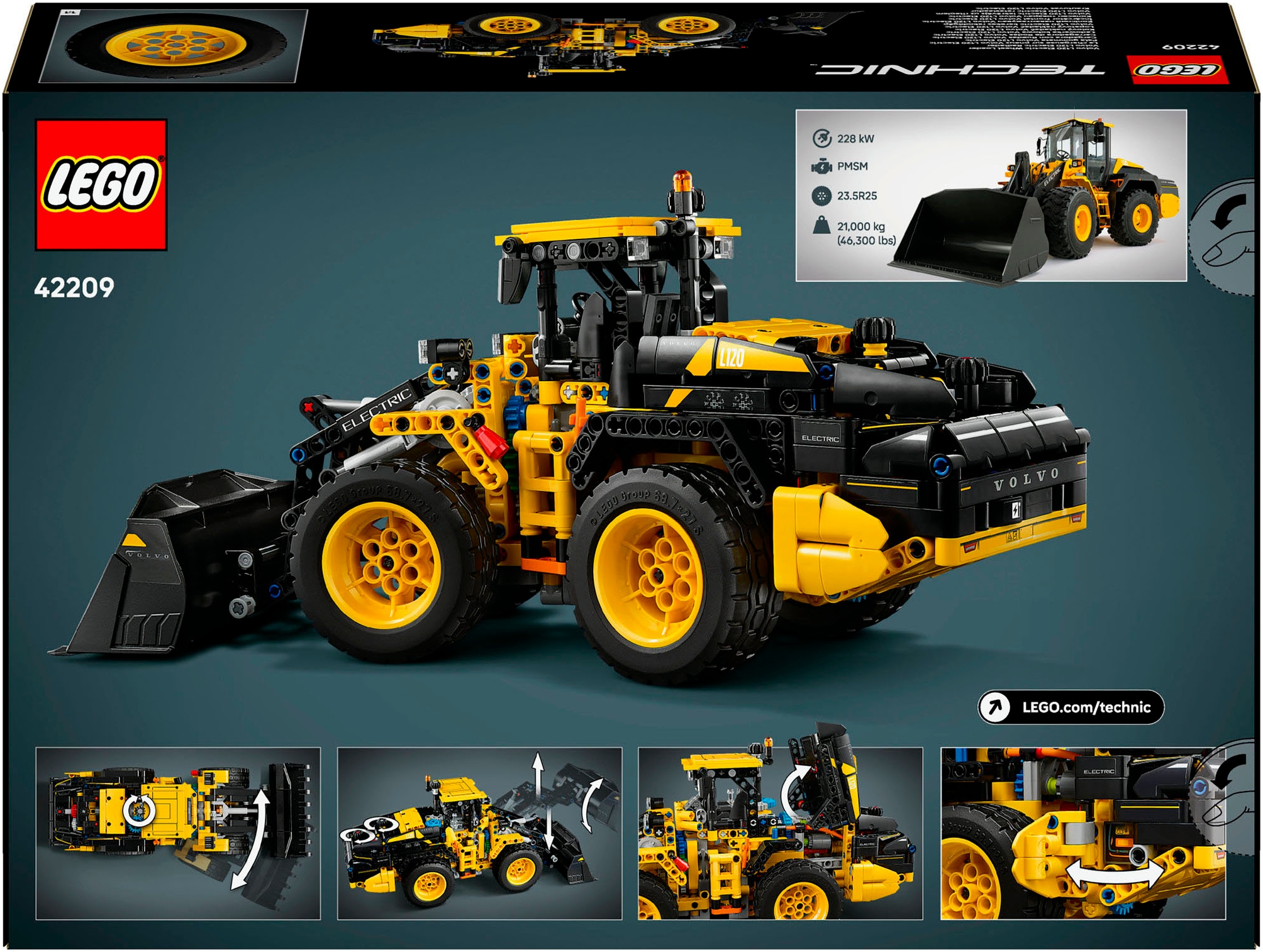 LEGO® Konstruktionsspielsteine »Volvo L120 Electric Radlader (42209), LEGO Technic« Made in Europe