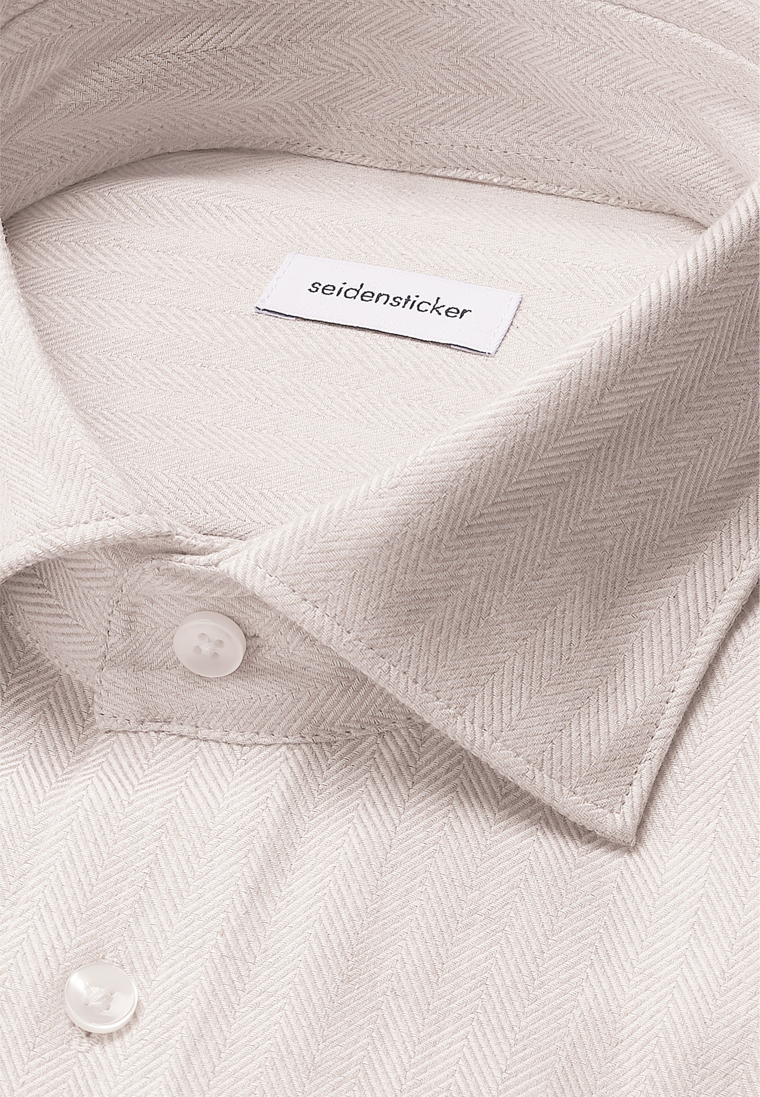 seidensticker Flanellhemd »Schwarze Rose« Slim 1/1 Kentkragen Fischgrat
