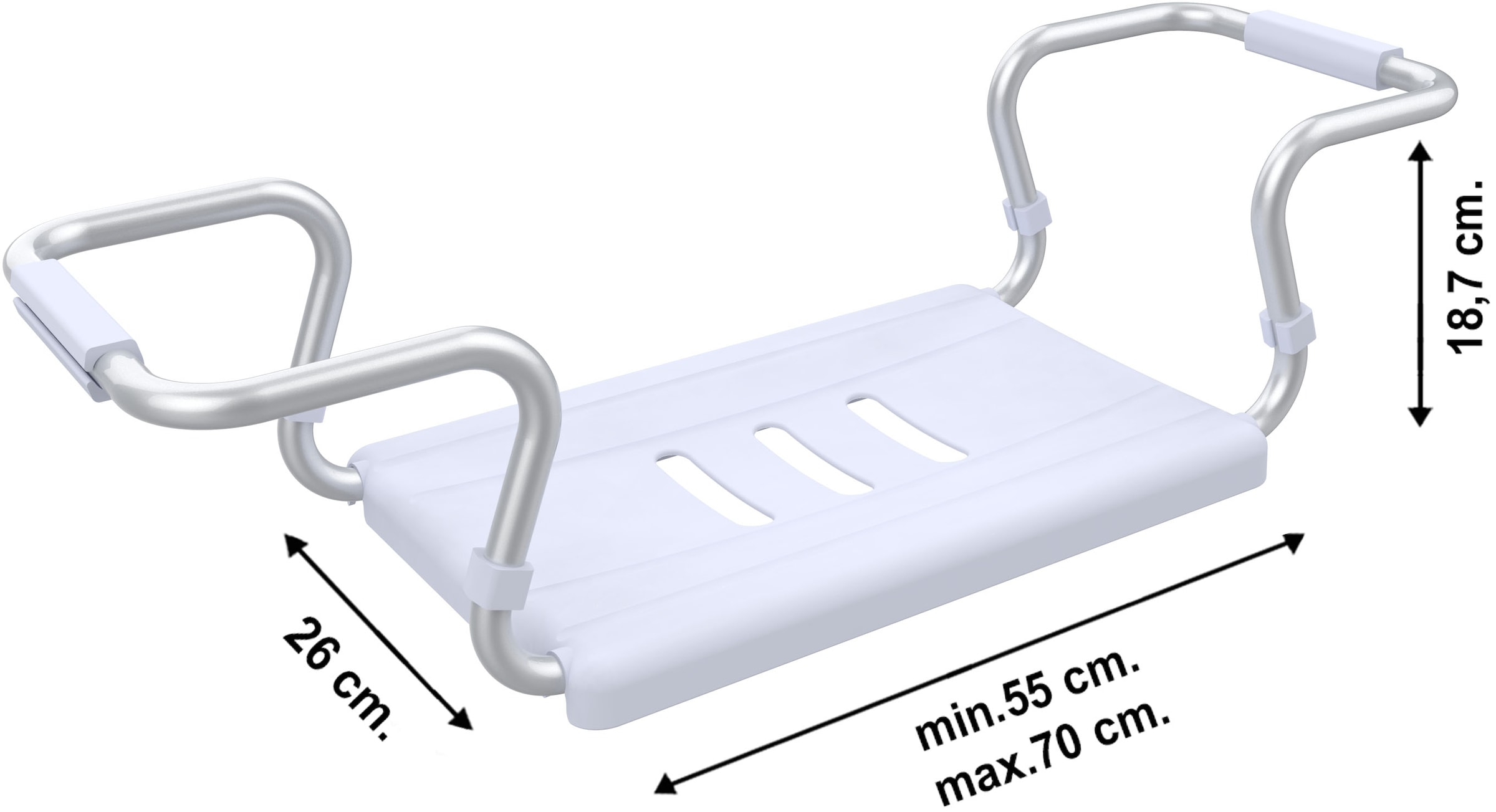 Bischof Siège de baignoire »Classic« belastbar bis 120 kg Breite 51 - 70 cm