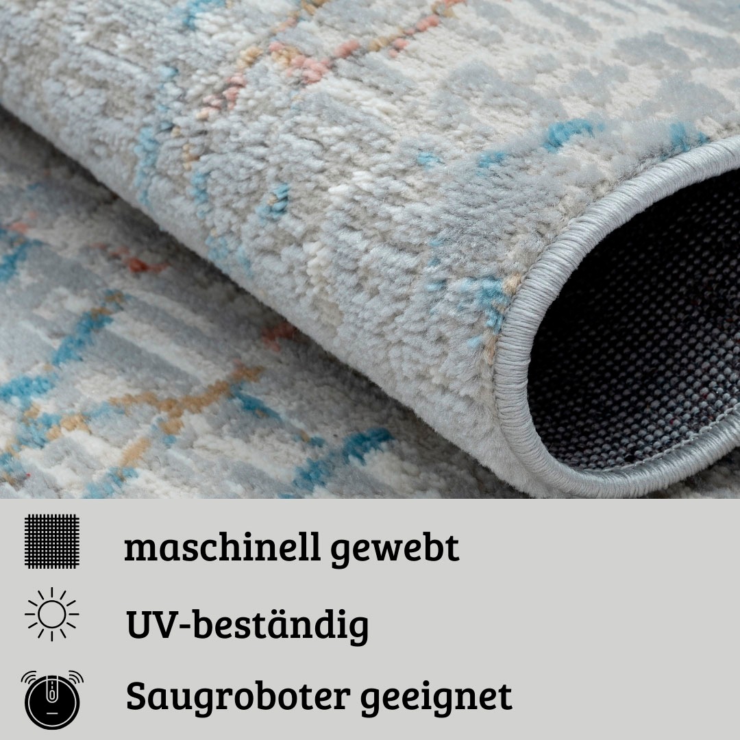 GOODproduct Tapis »Jaxyn« Rectangulaire 8 mm Höhe Kurzflor, modernes Design, pflegeleicht, Wohnzimmer