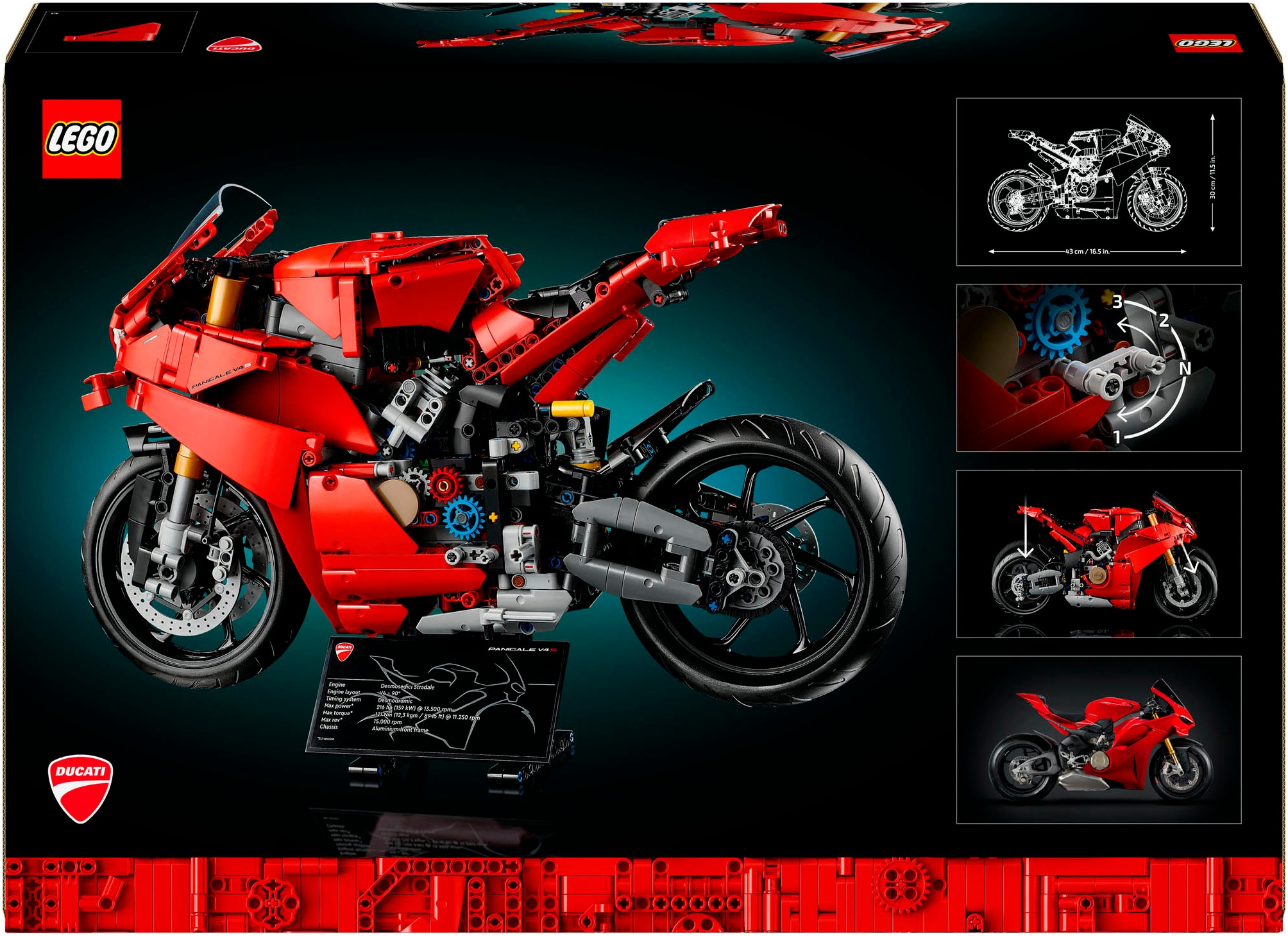 LEGO® Konstruktionsspielsteine »Ducati Panigale V4 S Motorrad (42202), LEGO Technic« Made in Europe