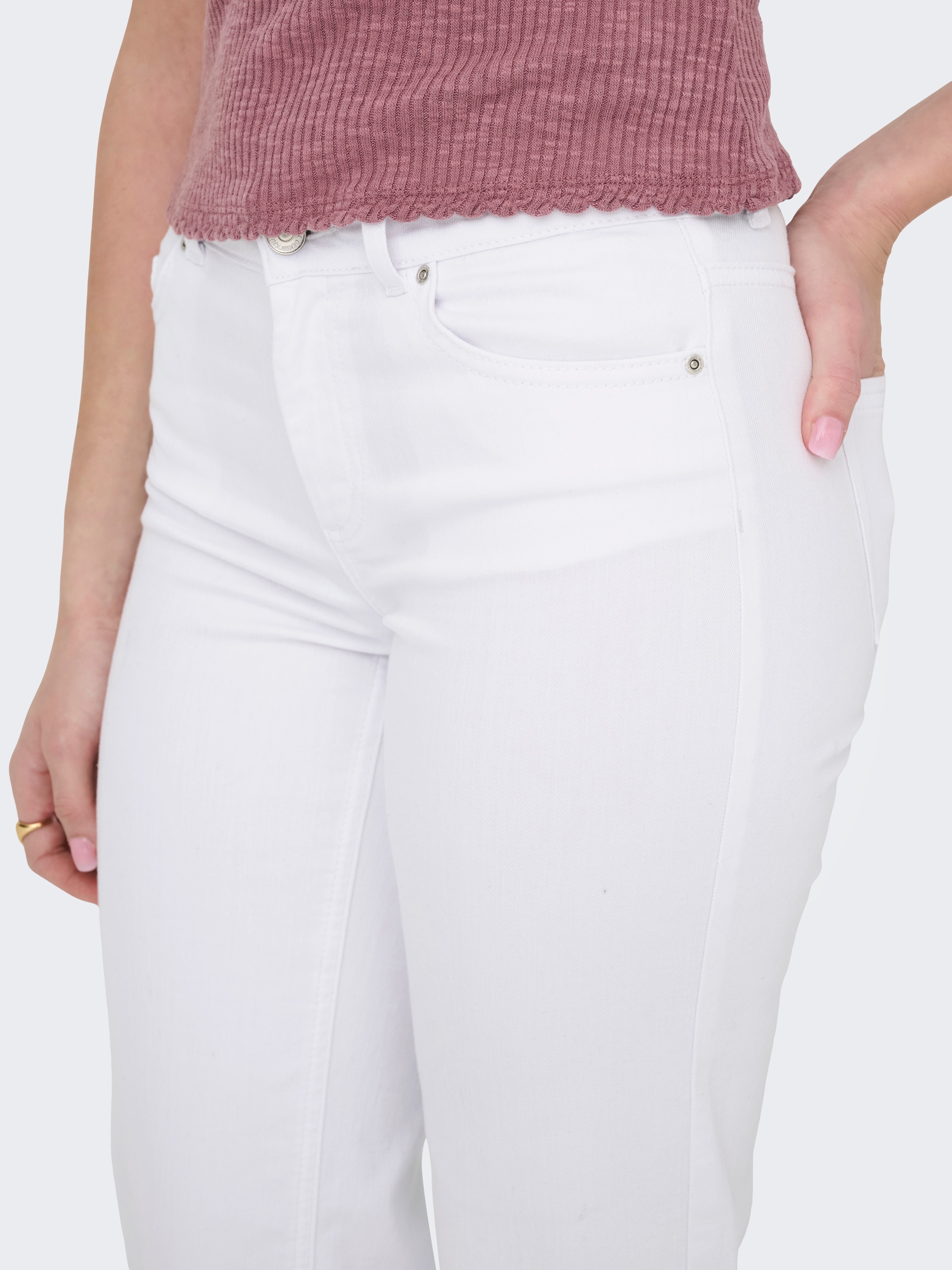 ONLY Straight-Jeans »ONLBLUSH MID STRAIGHT DNM DOT NOOS« 5-Pocket Style