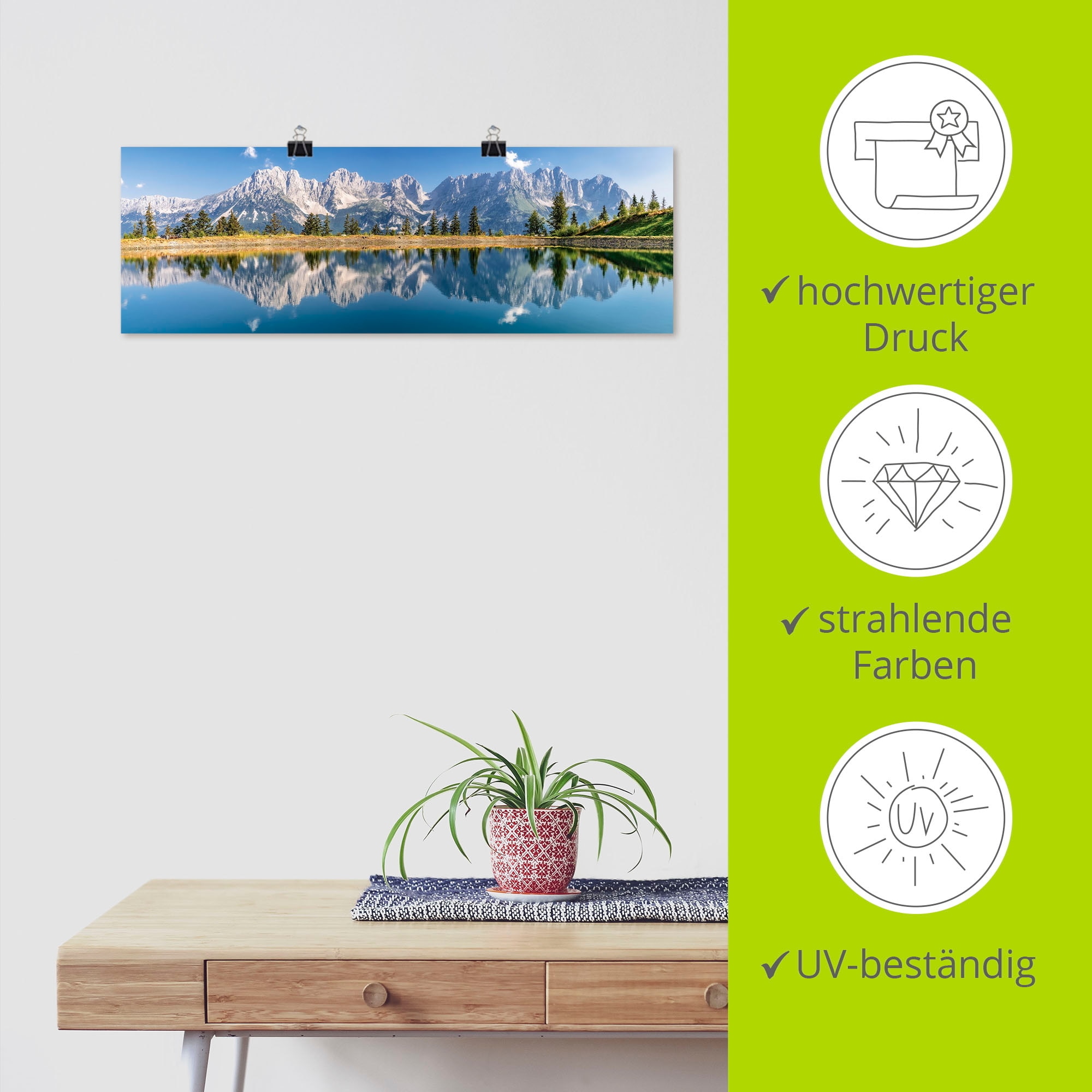 Artland Wandbild »Kaisergebirge Tirol« Berge & Alpenbilder 1 Stk. tlg. als Alubild, Outdoorbild, Leinwandbild, Poster, Wandaufkleber