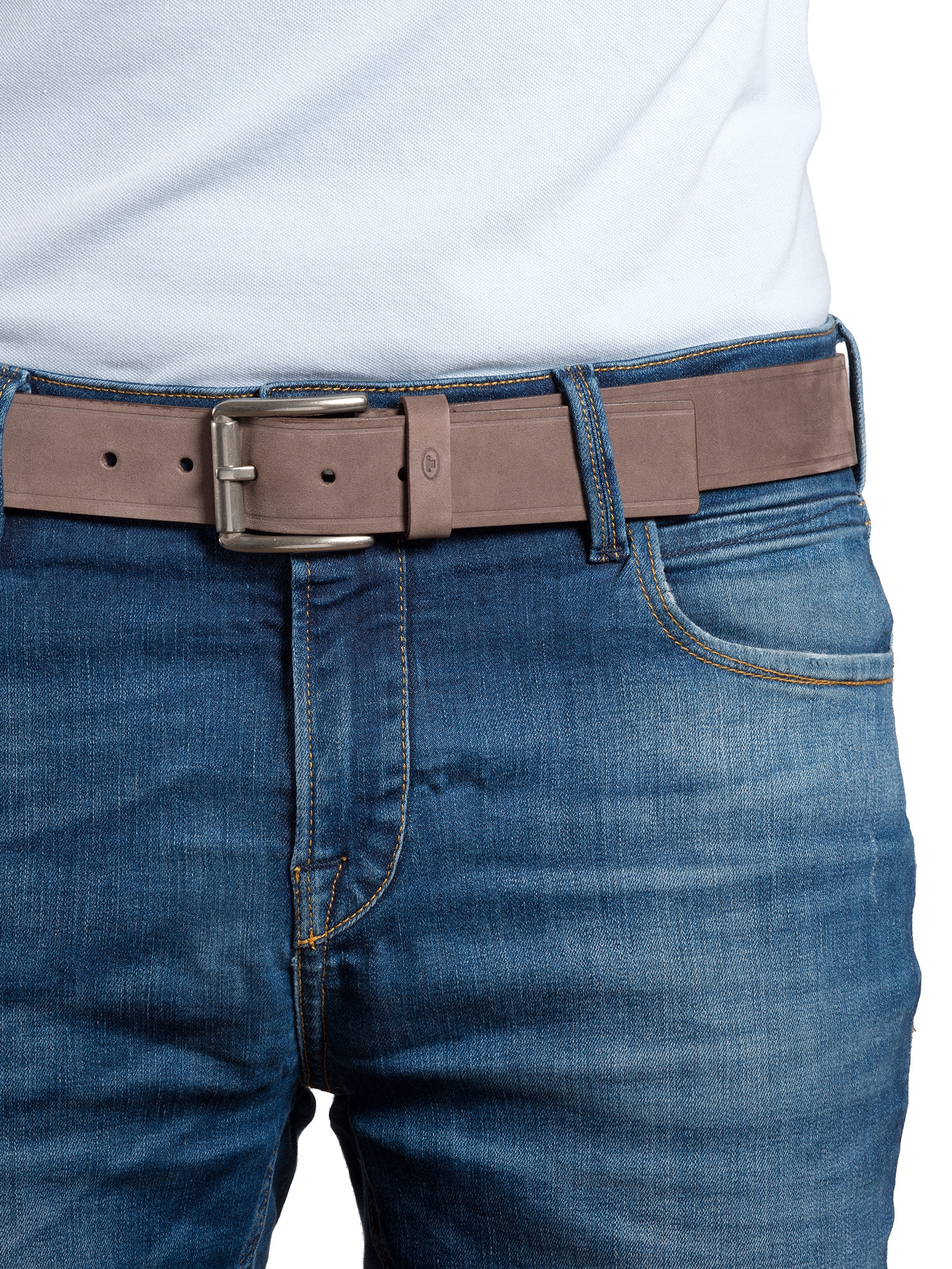 TOM TAILOR Ceinture en cuir »TTJAY«, mit silberfarbener Schliesse