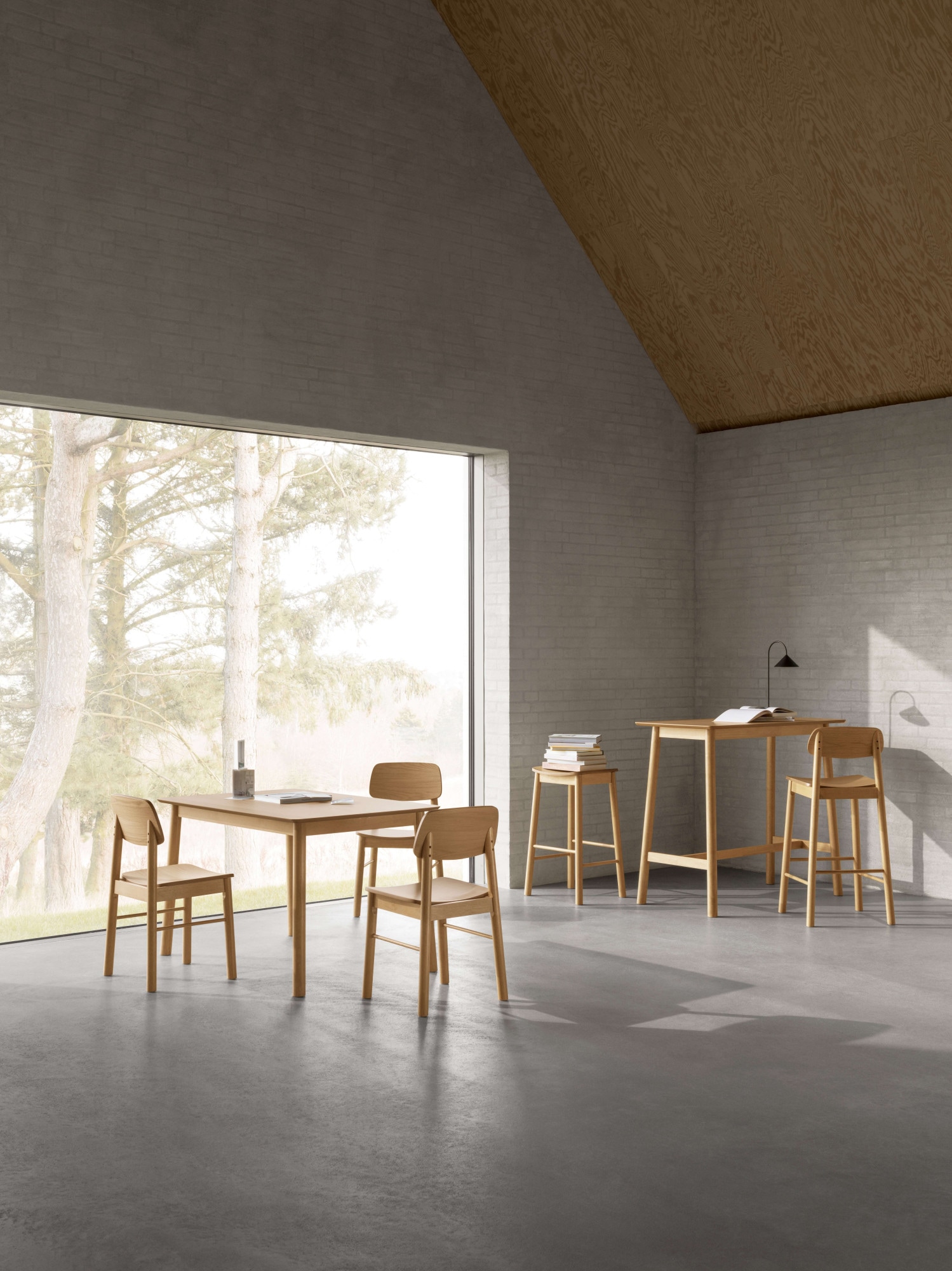 ACTONA GROUP Esstisch »Küchentisch Barlow, lackierte eichenfurnierte Tischplatte« Gestell aus Massivholz, gebeizt & lackiert, 120x80x74,8 cm