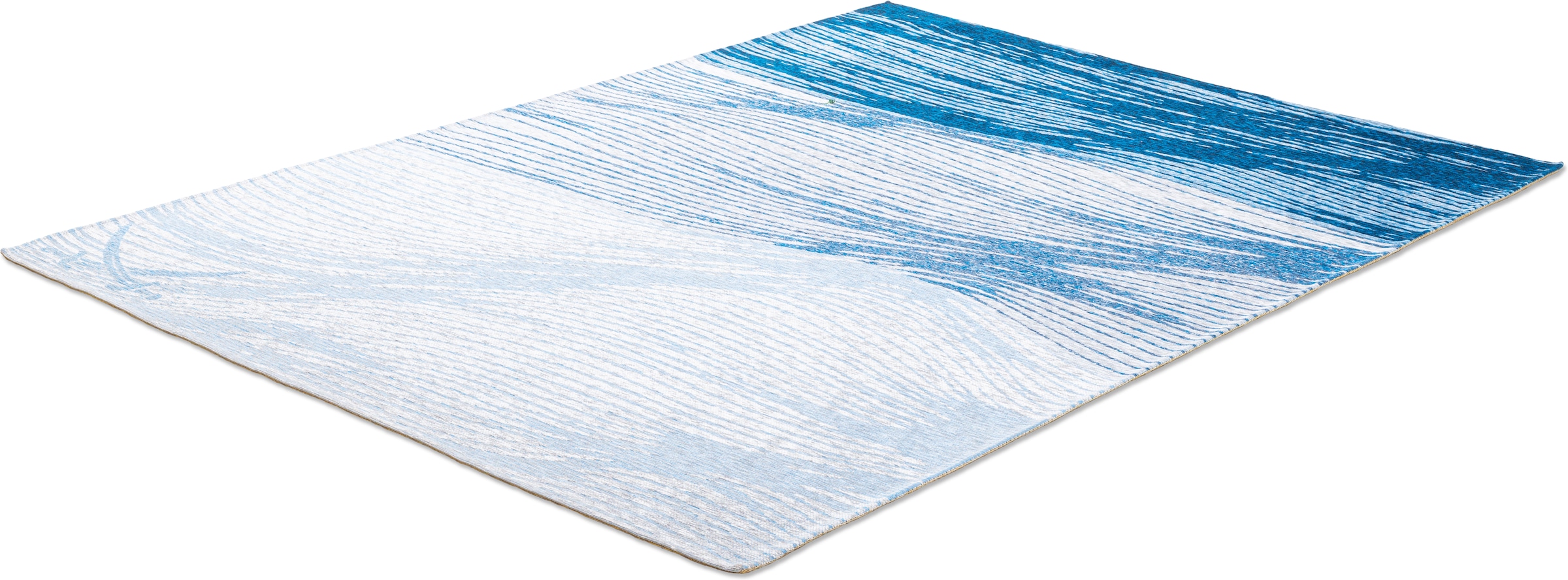Sansibar Tapis »Keitum 007« Rectangulaire 3 mm Höhe tissu plat, design moderne à vagues & sabres croisés