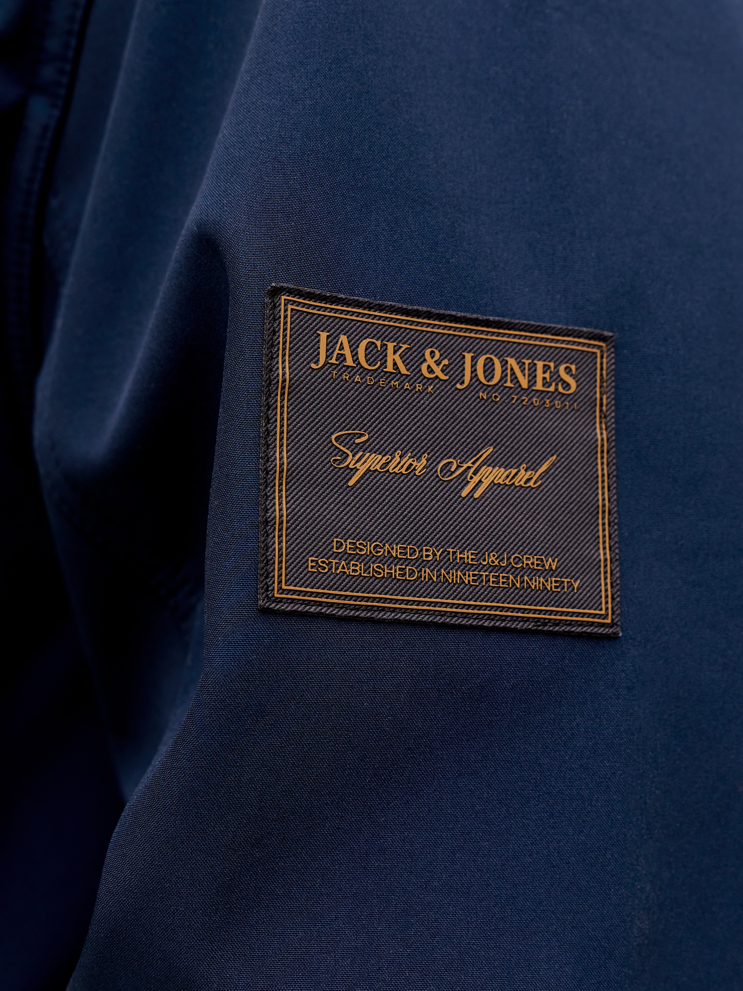 Jack & Jones PlusSize Veste softshell »JJEPARKER SOFTSHELL COLLAR BOMBER SN PLS« Veste softshell en polyester, taille Plus, avec col montant