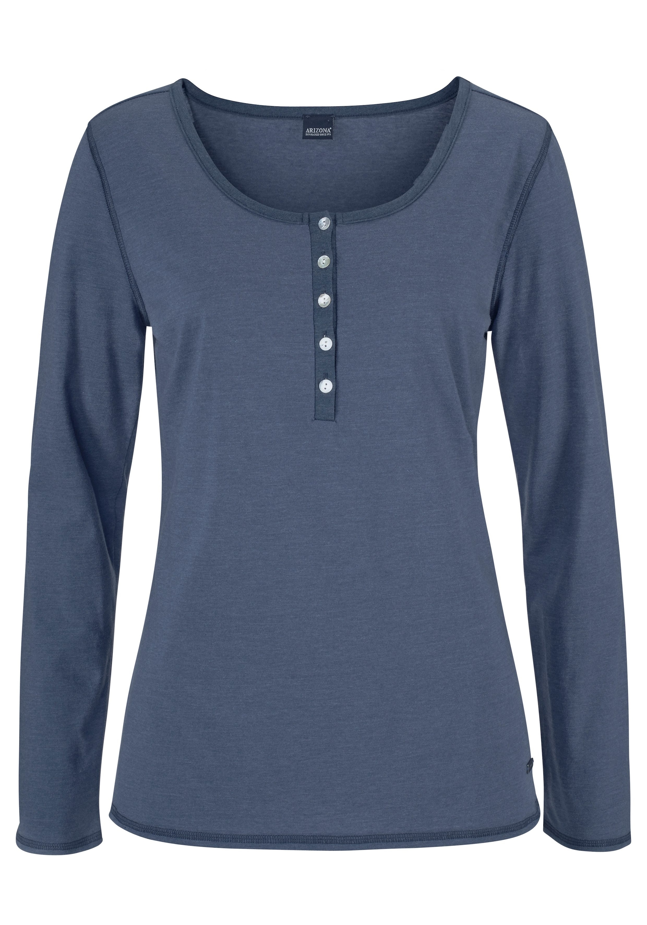 Arizona Pyjama 2 cuis tlg., in melierter Qualität mit Knopfleiste