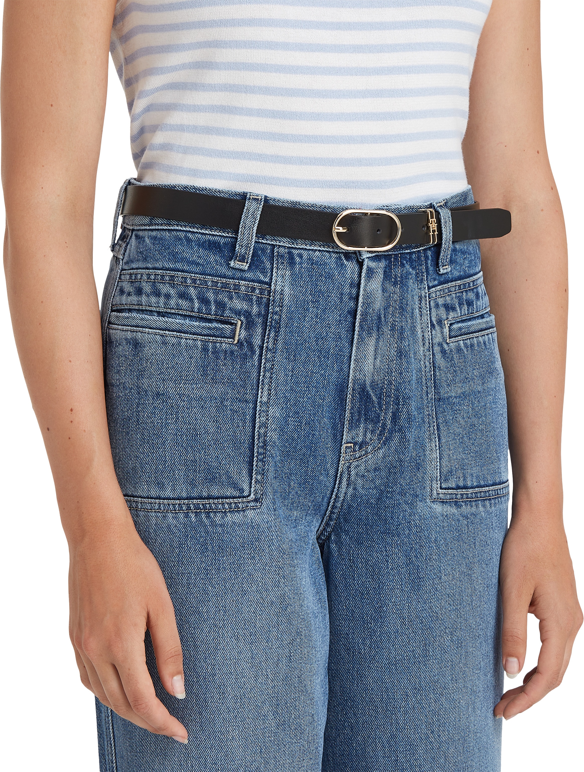 Tommy Hilfiger Ceinture en cuir »TH FEMININE 2.5 cm breit« Grössenverstellbar