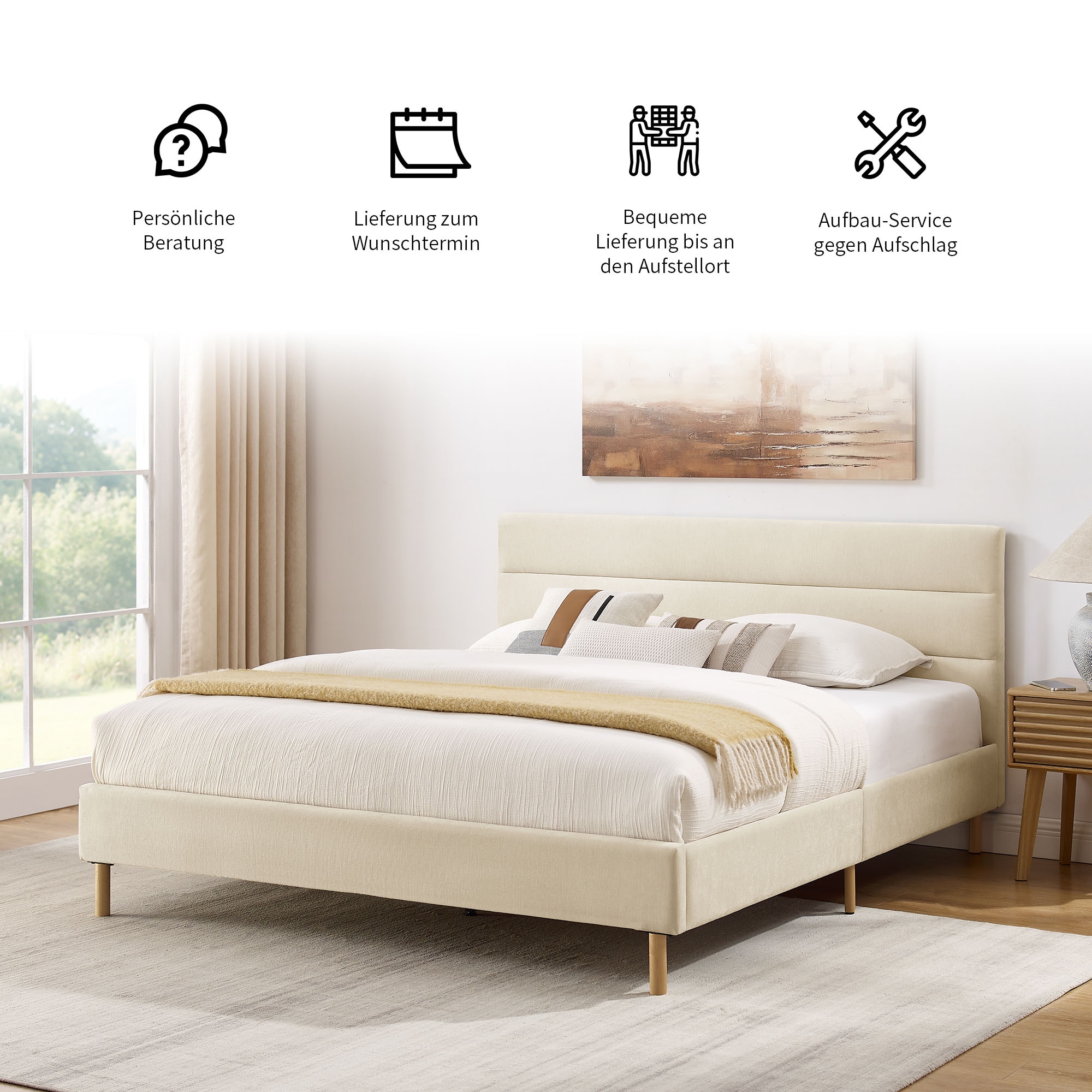 Home affaire Polsterbett »Philippiere inkl. Lattenrost« erhältlich in den Breiten 140cm & 180cm
