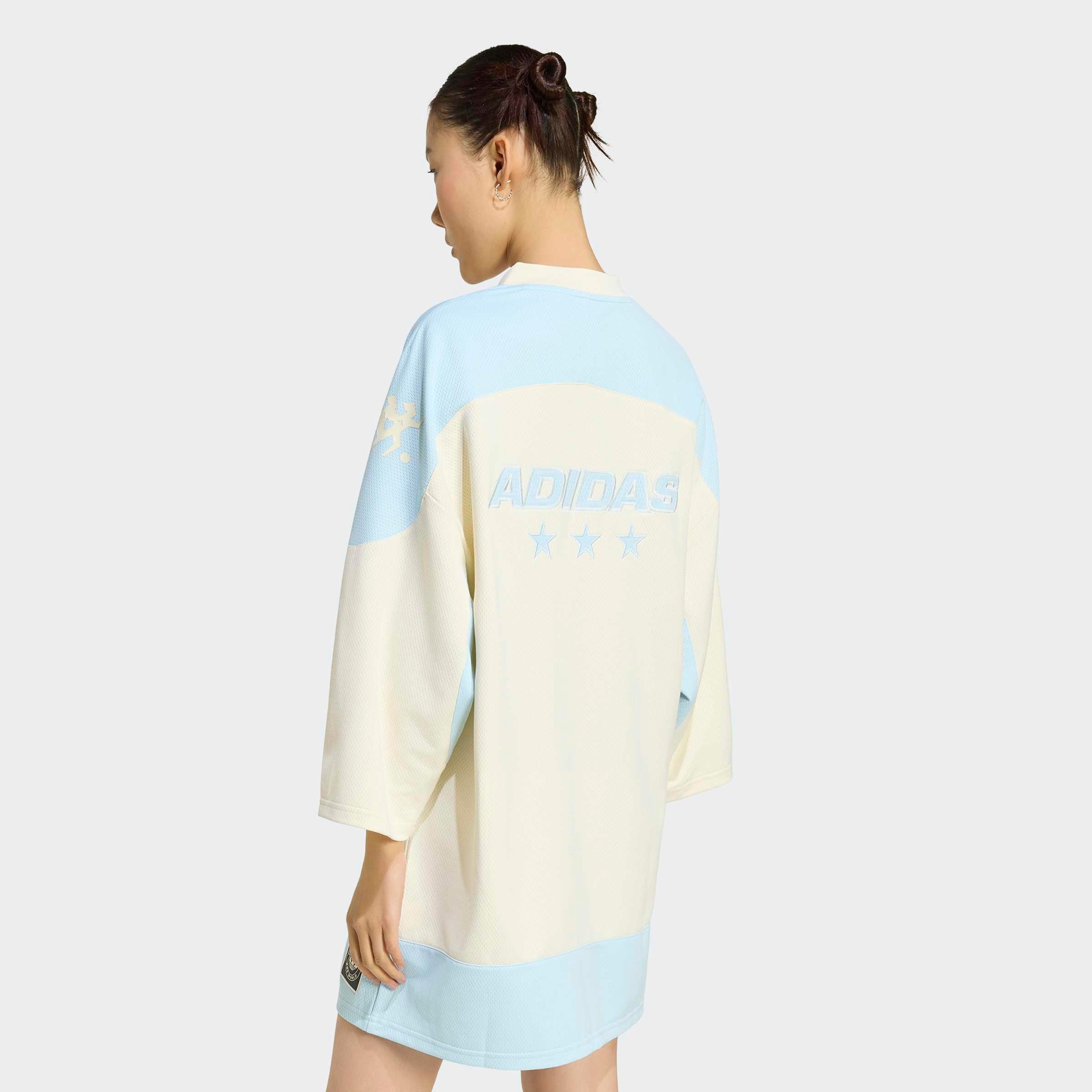adidas Originals Langarmshirt »ORIGINALS HOCKEY JERSEY DRESS« mit V-Ausschnitt, sportlicher Stil, für Sportmode und Streetwear