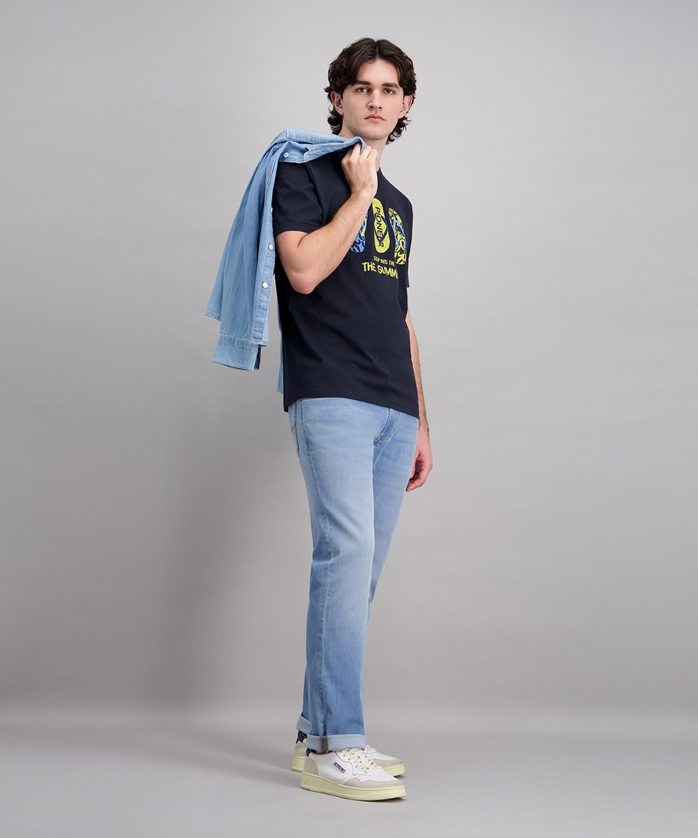 Pioneer Authentic Jeans T-Shirt »RH T-Shirt flip flop print« mit Logo Print