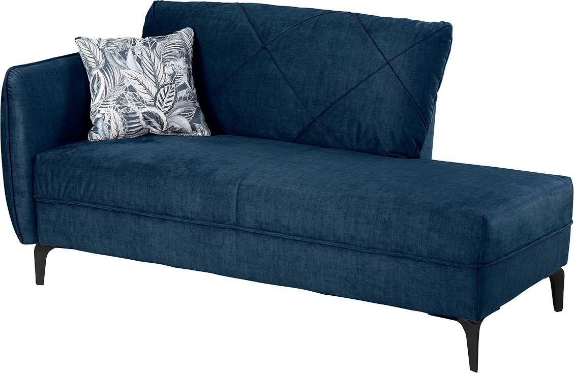 Jockenhöfer Gruppe Récamière »Novara, B: 165 cm« mit attraktiver Steppung, Rauten-Biesennähte & Zierkissen