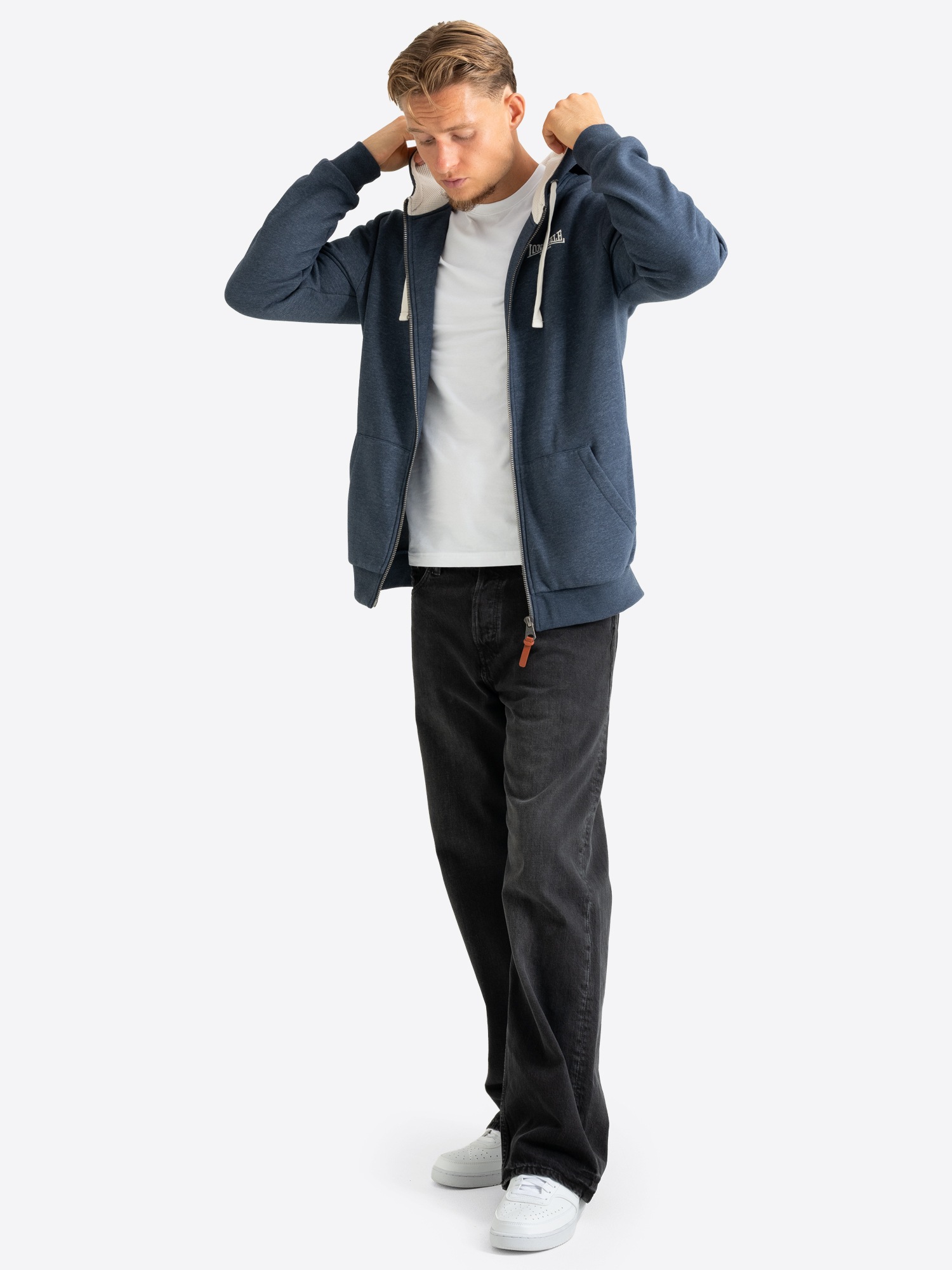 Lonsdale Kapuzensweatjacke »HILLINGDON« mit Kapuze, Langarm-Design, normale Passform