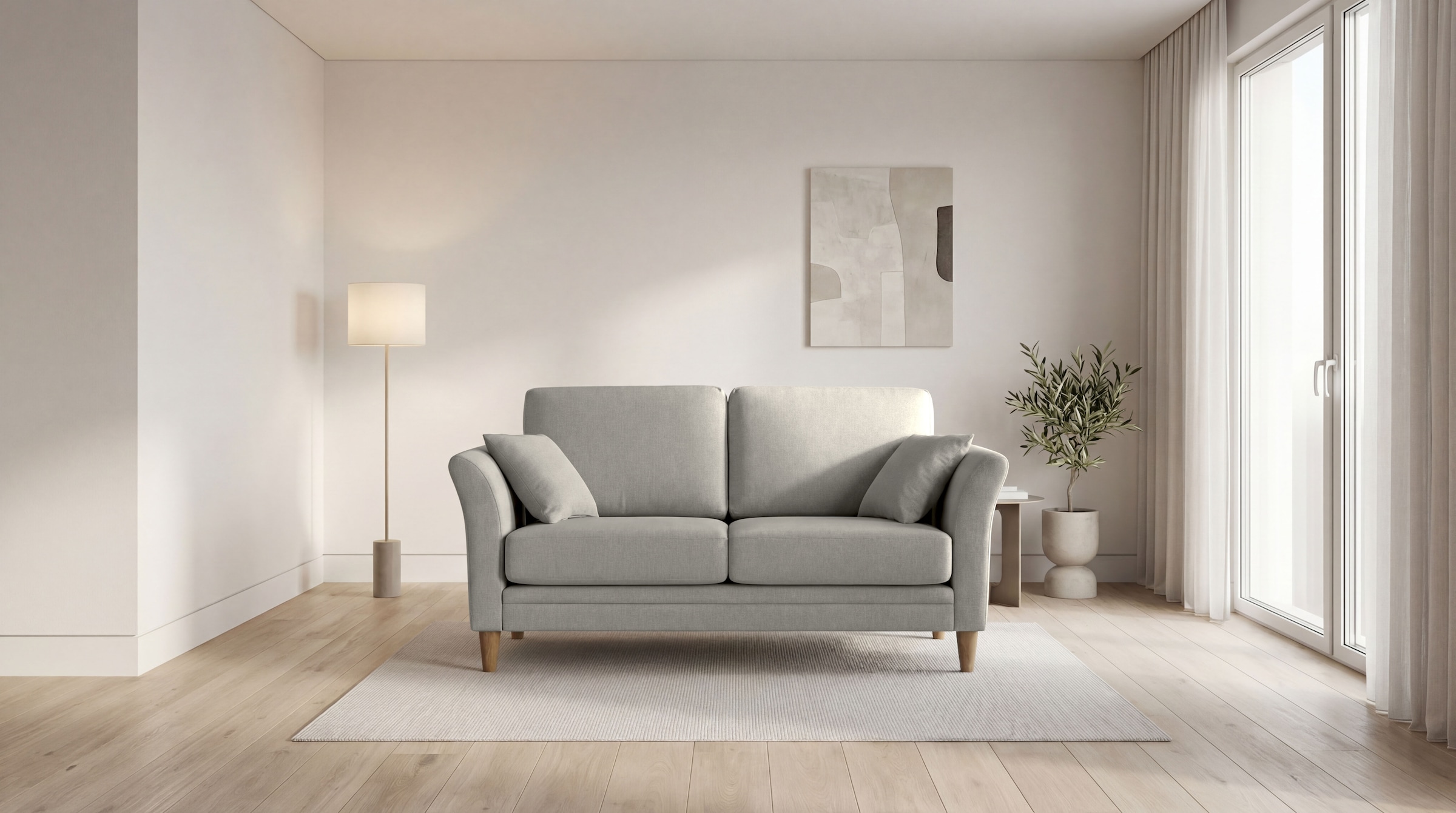 Home affaire 2-Sitzer »Arellano, Breite 155 cm« klassisches Design, 2 Zierkissen inklusive, Webstoff fein