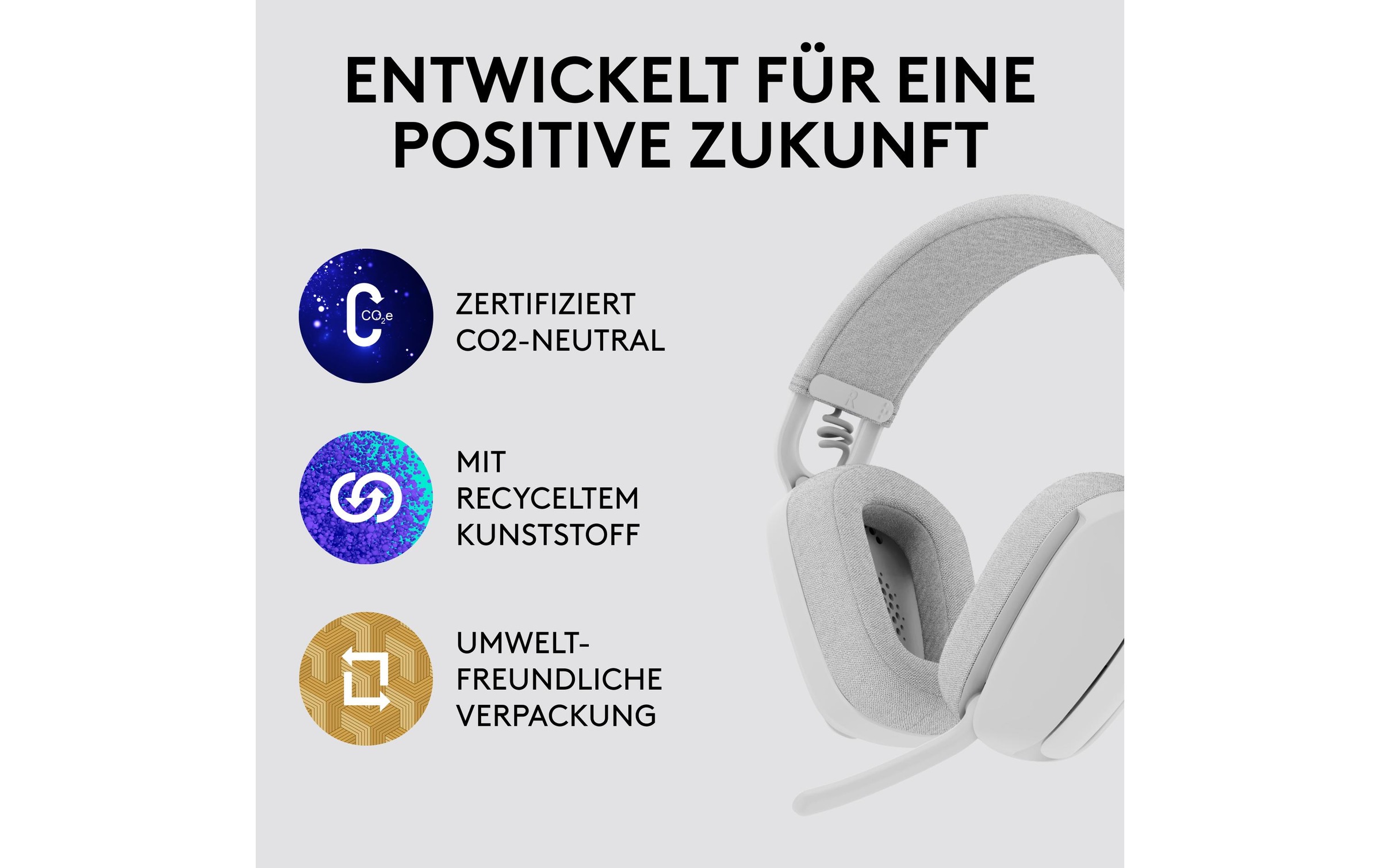 Logitech Casque »Headset Zone Vibe 100 off-white«