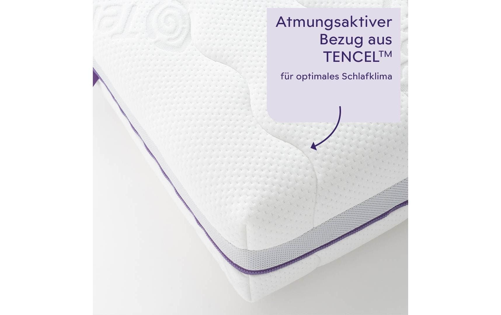 Träumeland Matelas mousse confort »Turin, Naturfaser« 20 cm hoch 1 cuis tlg. Erwachsenenmatratze mit 7-Zonen-Komfortschnitt