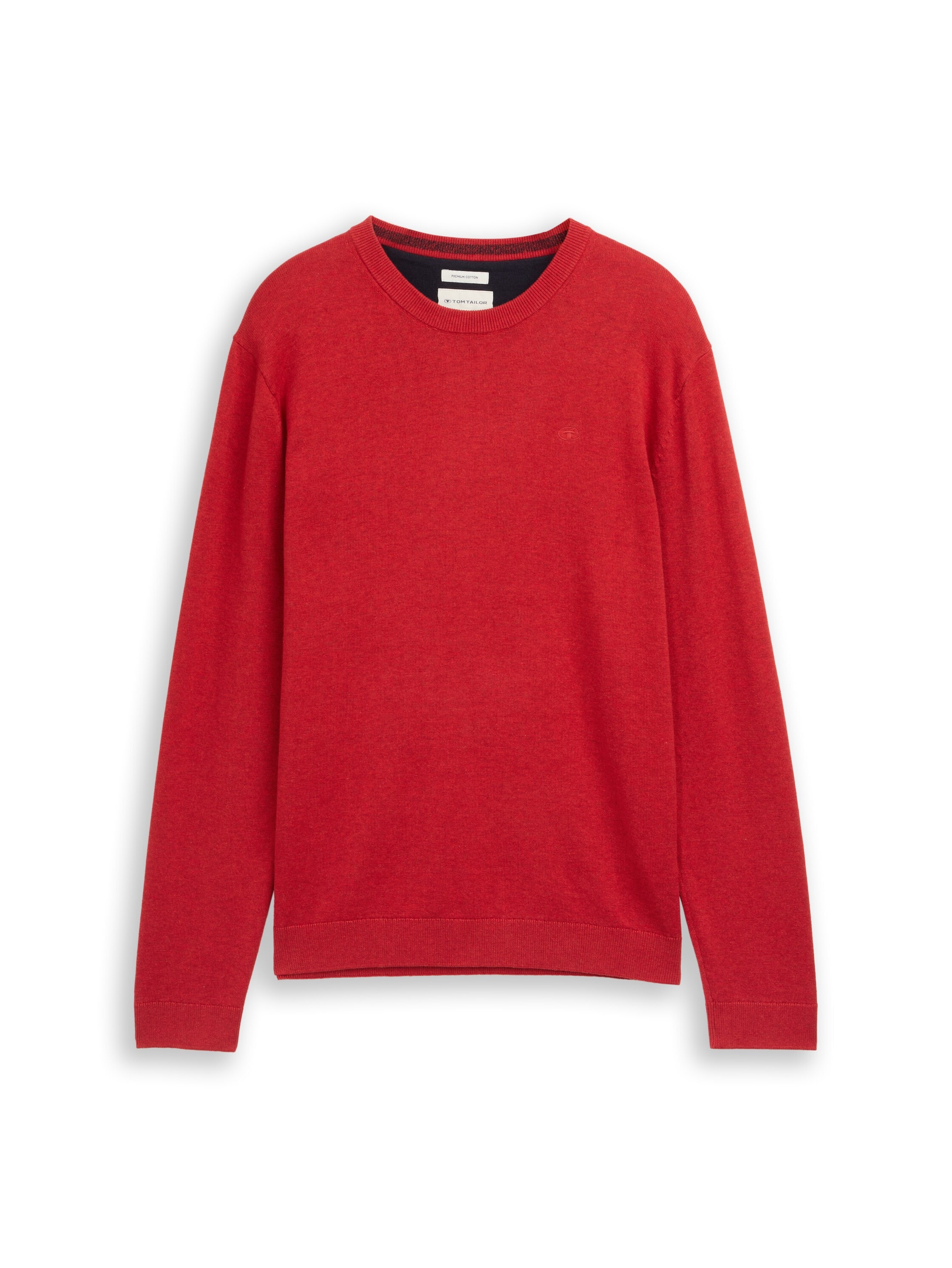 TOM TAILOR Pull à col rond avec broderie du logo