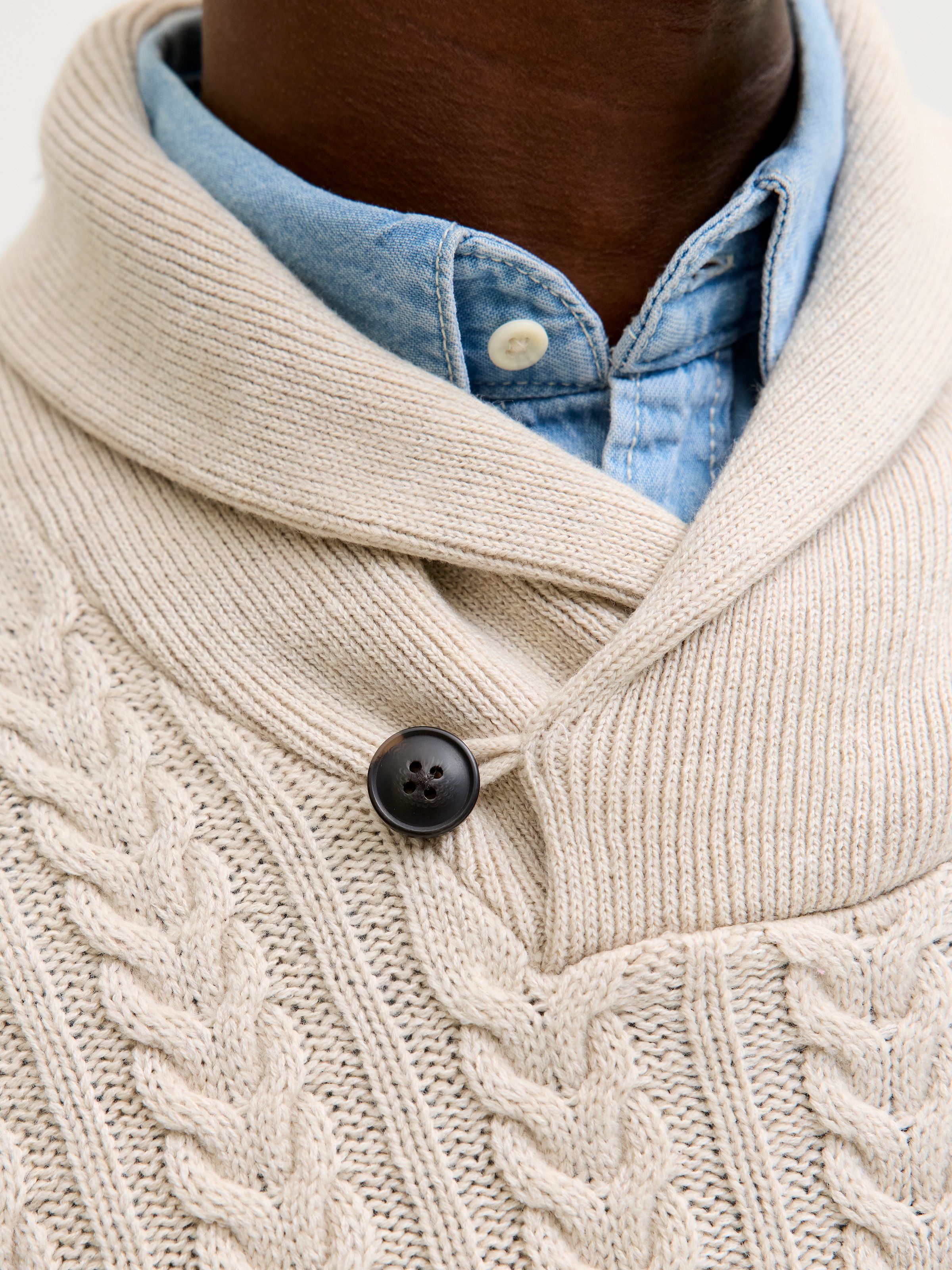 Jack & Jones Pull en tricot »JPRBLUSEAN KNIT CABLE SHAWL NECK«